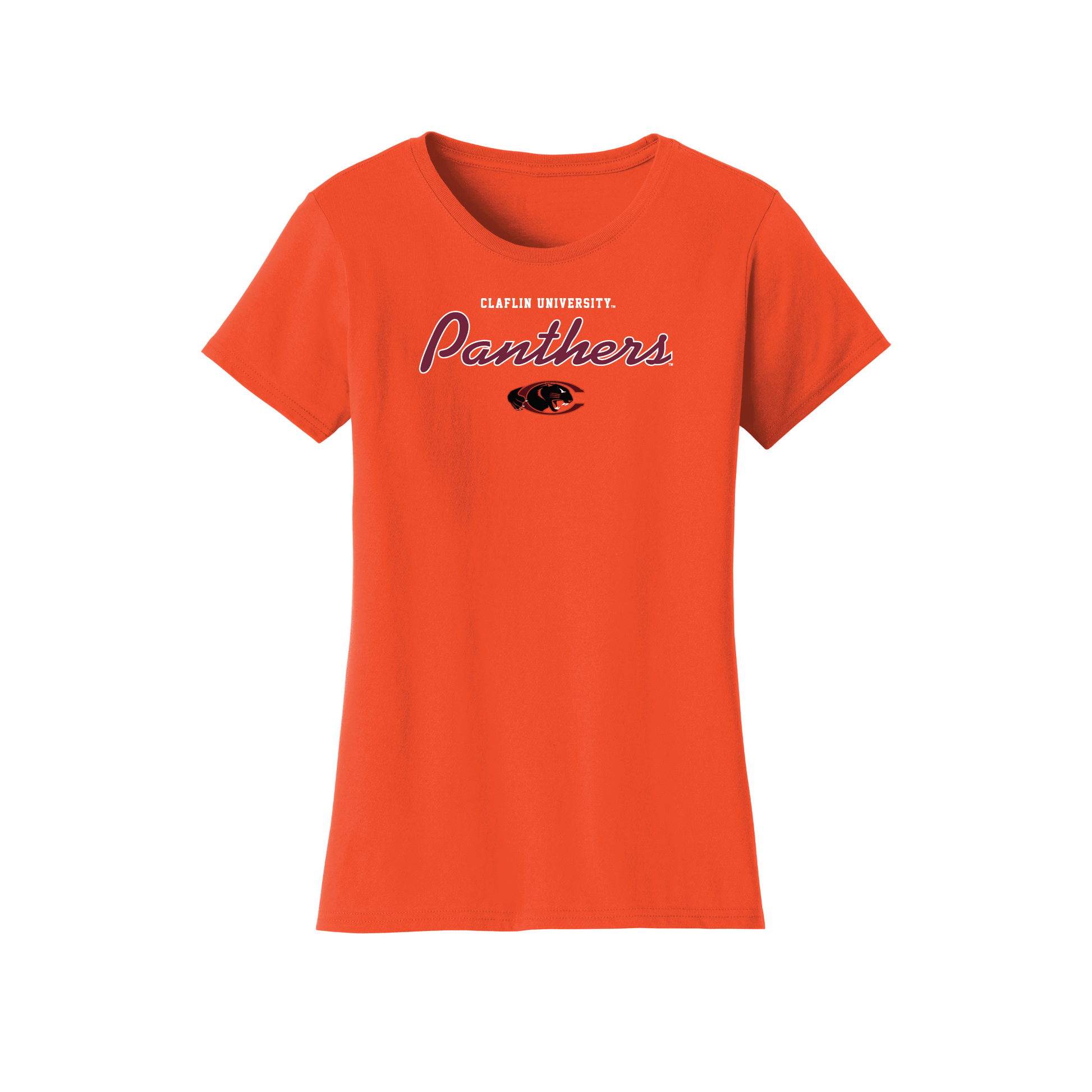 Claflin University Panthers Machine Script Womens T-Shirt
