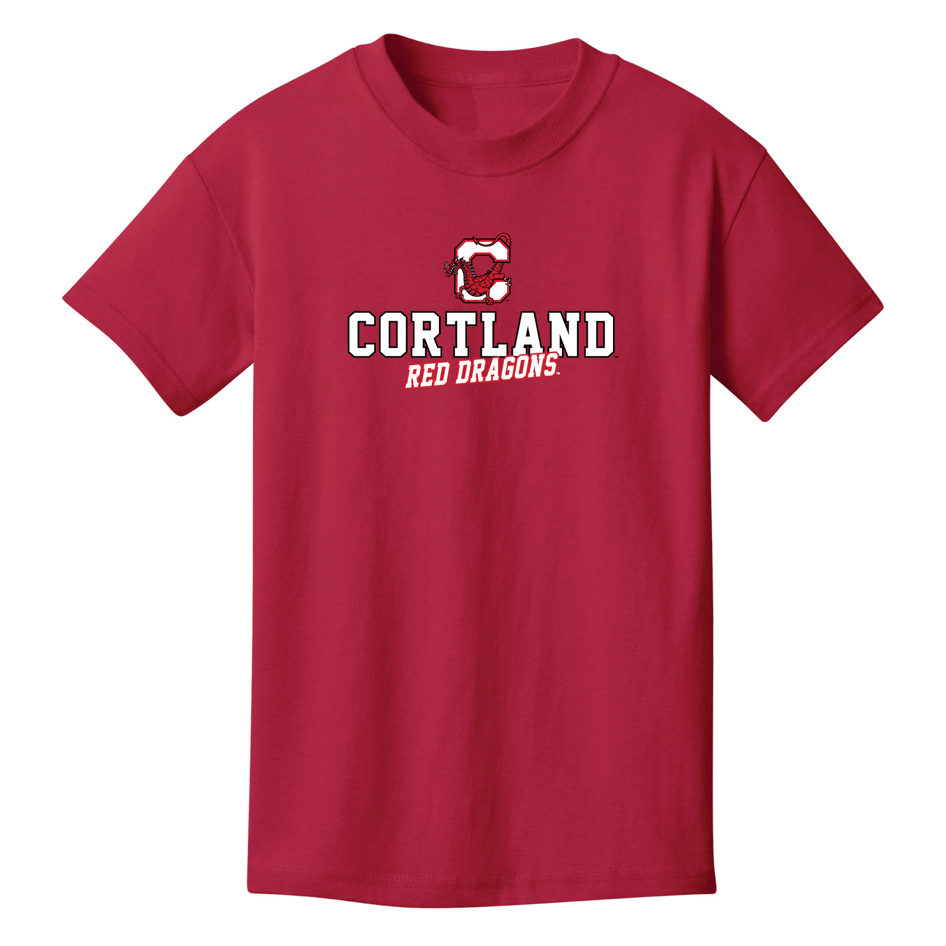 State University of New York at Cortland Red Dragons Campus Script Youth T-Shirt