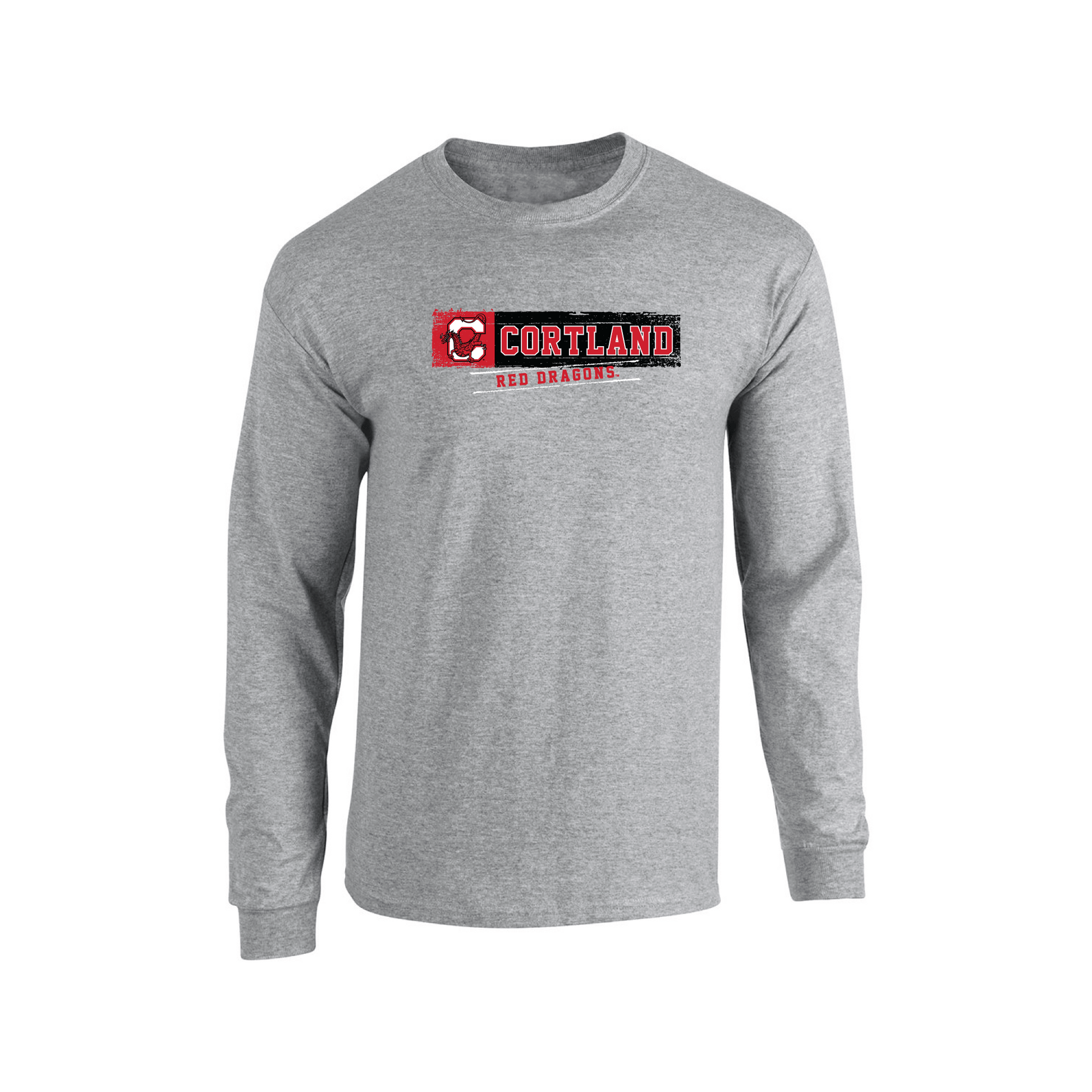State University of New York at Cortland Red Dragons Sticker Adult Long Sleeve T-Shirt