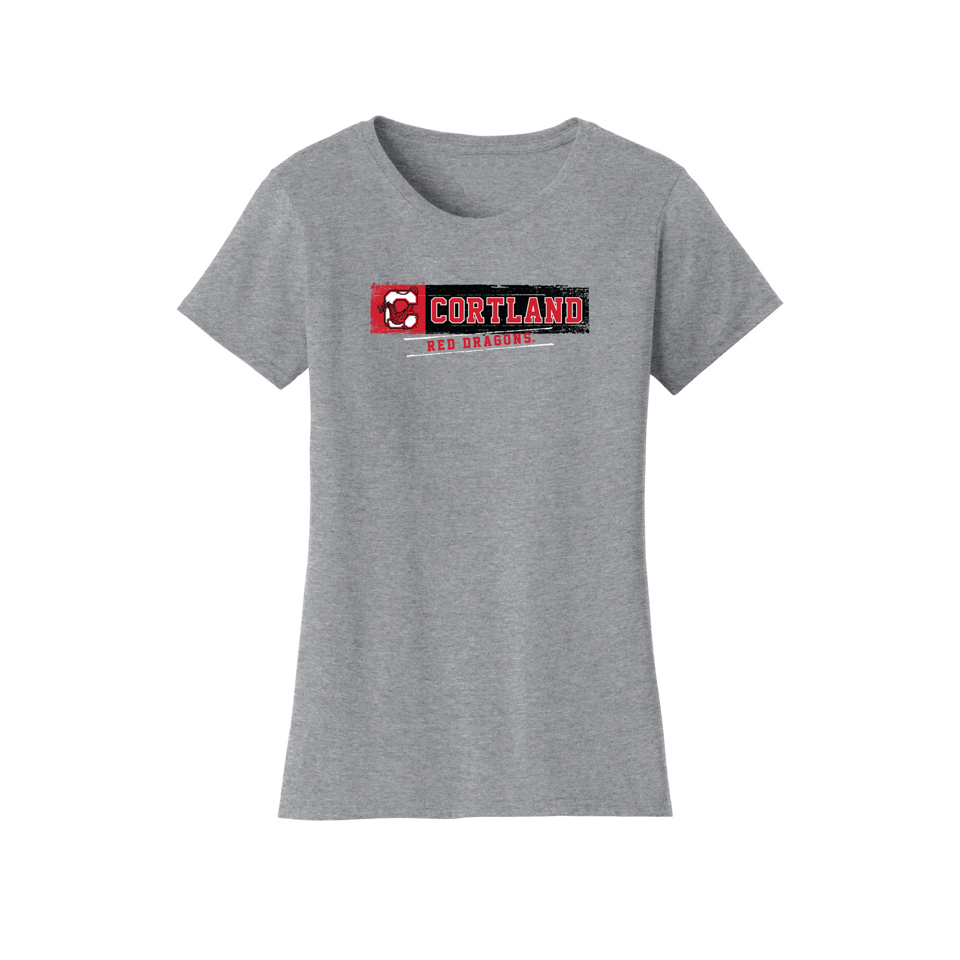 State University of New York at Cortland Red Dragons Sticker Womens T-Shirt