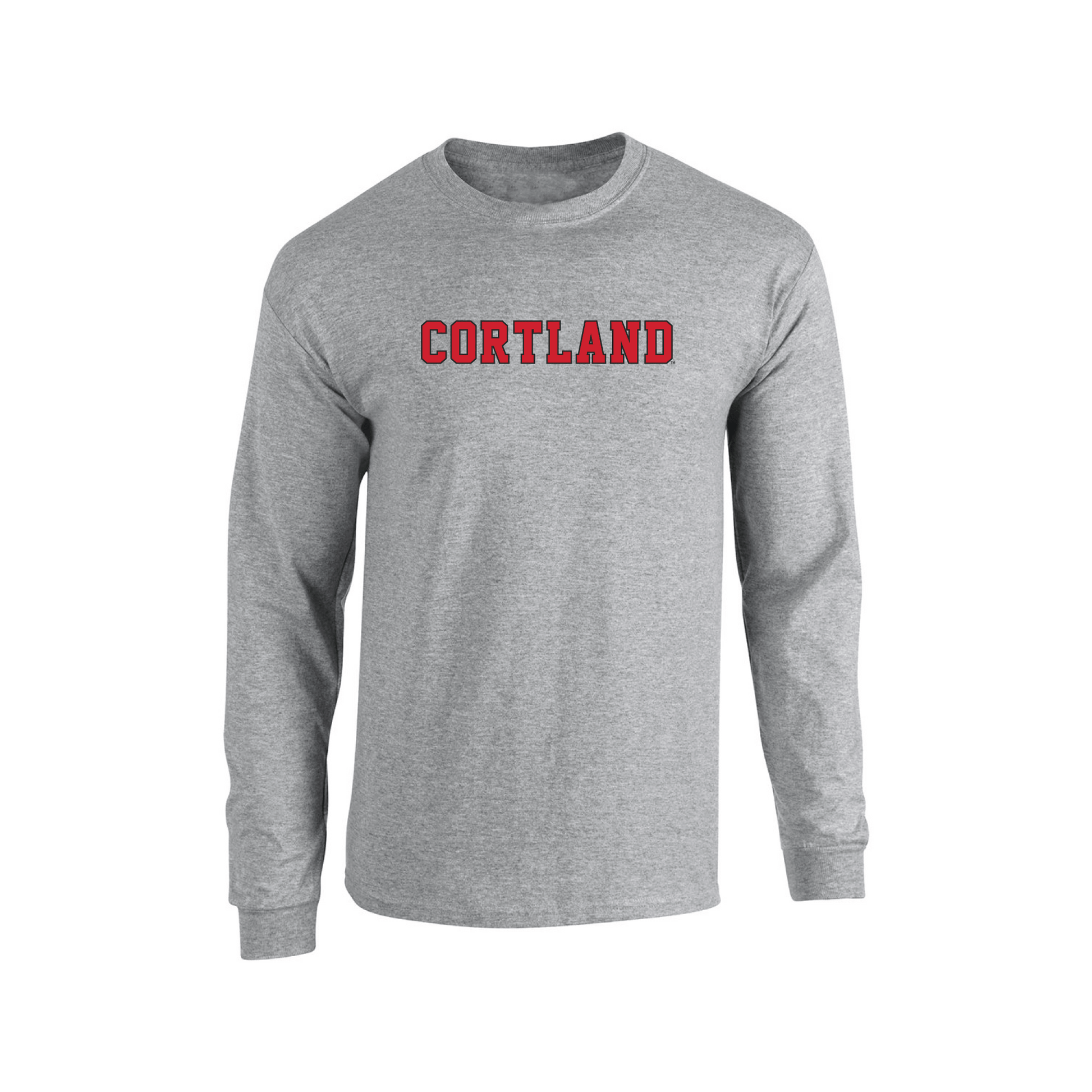 State University of New York at Cortland Red Dragons Block Adult Long Sleeve T-Shirt