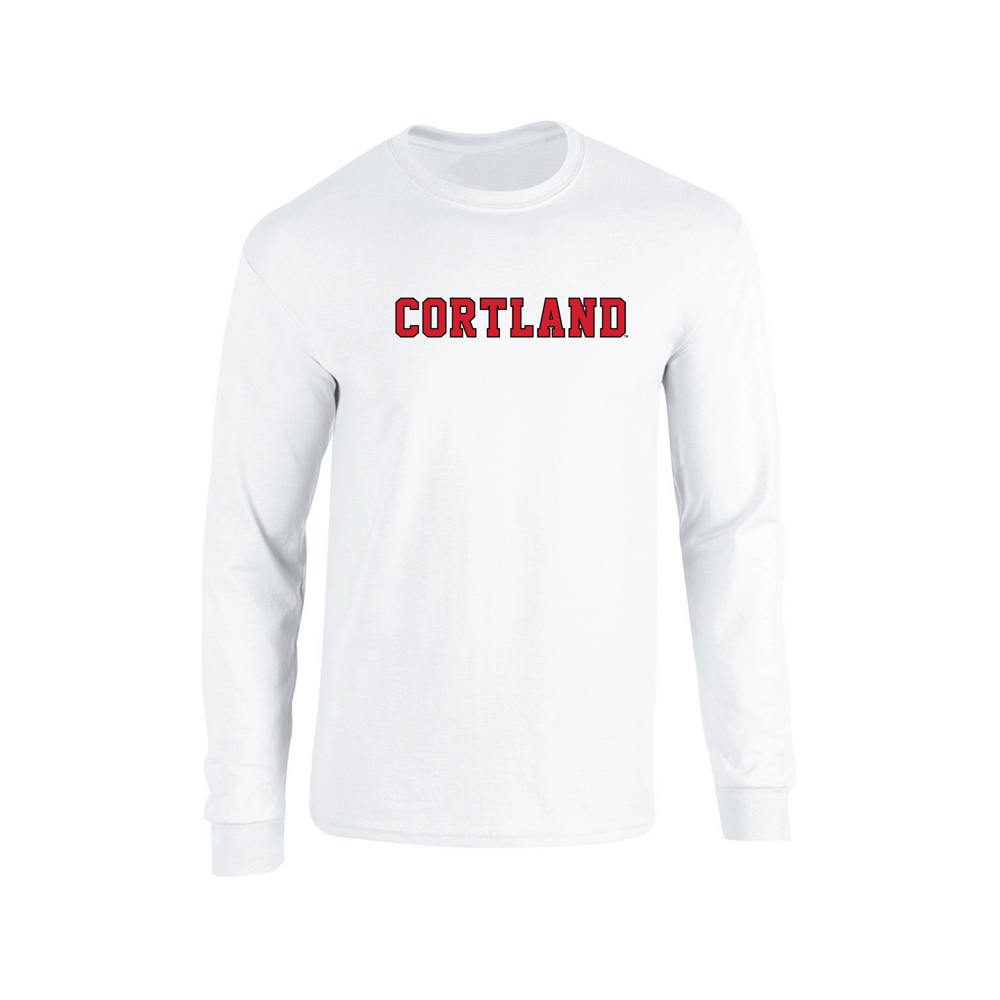 State University of New York at Cortland Red Dragons Block Adult Long Sleeve T-Shirt