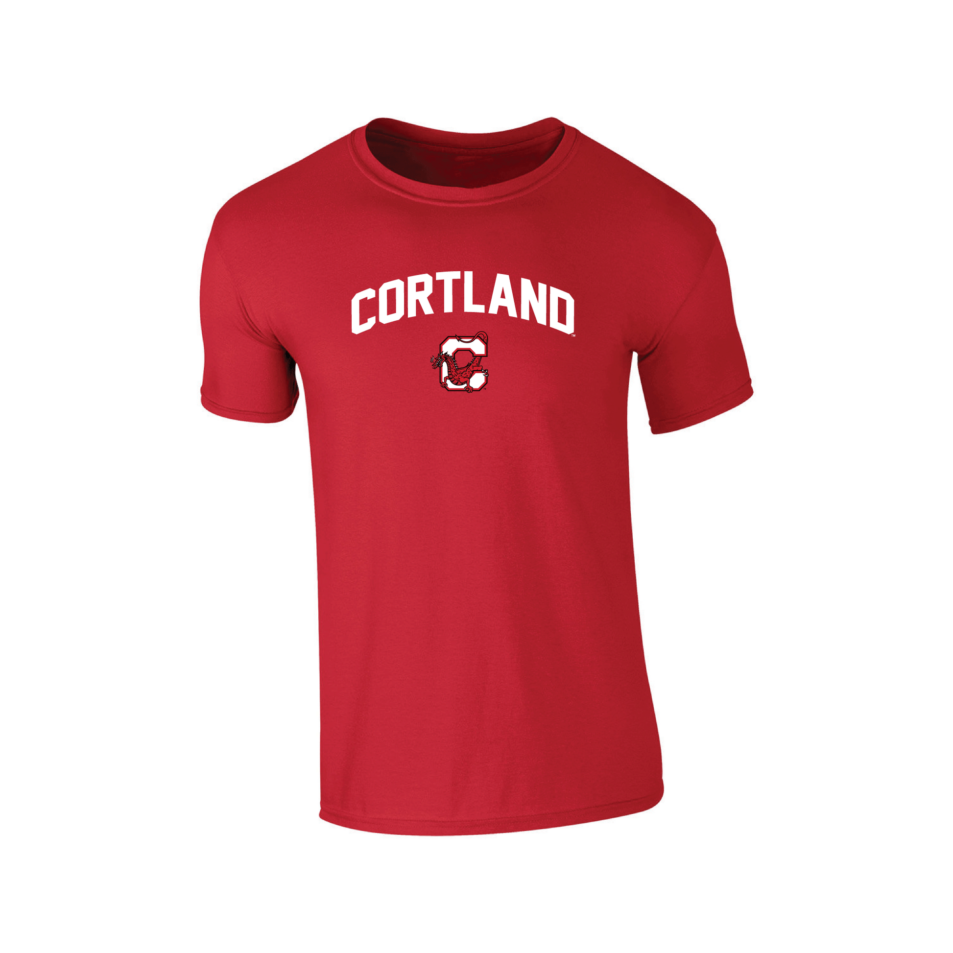 State University of New York at Cortland Red Dragons Jumbo Arch Adult T-Shirt