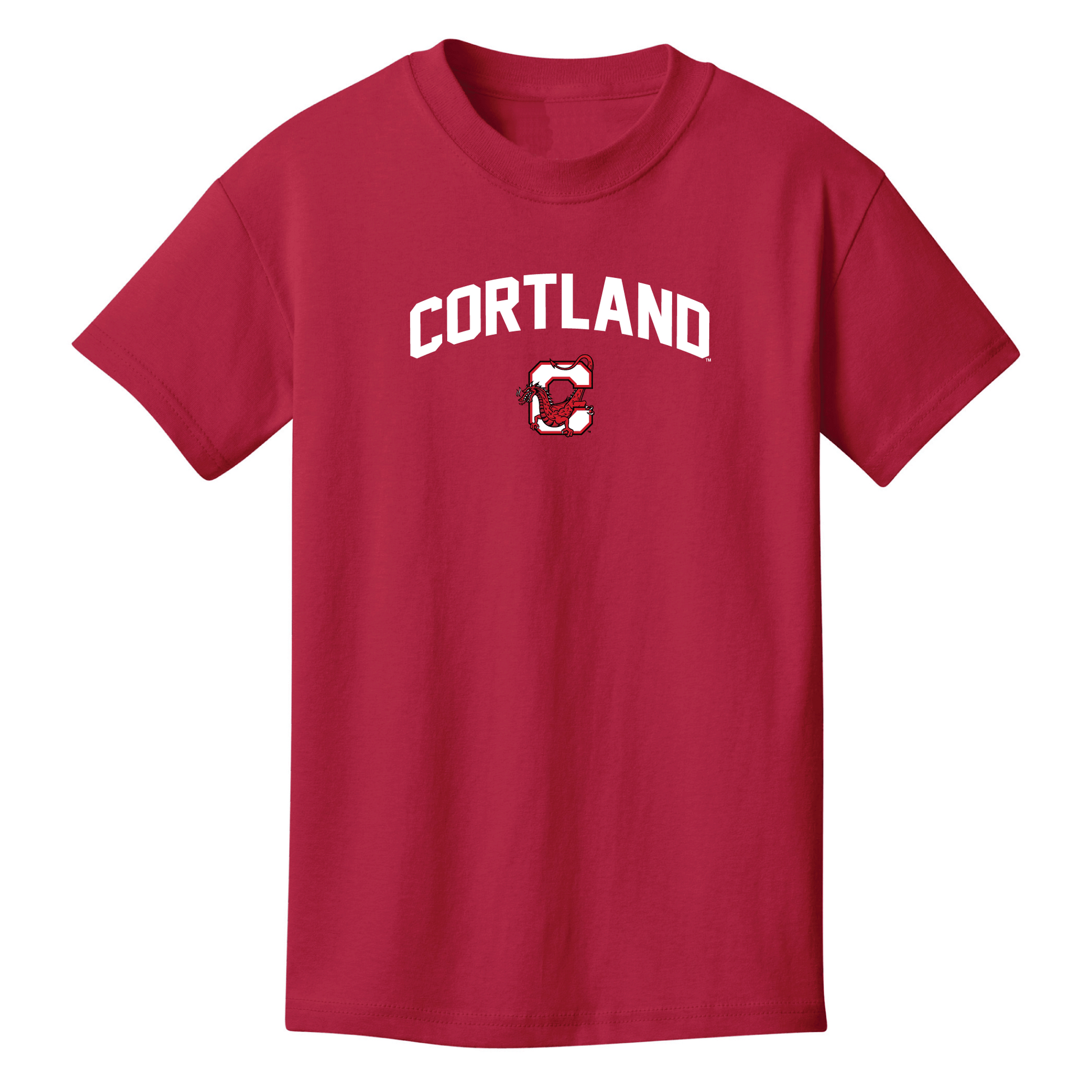 State University of New York at Cortland Red Dragons Jumbo Arch Youth T-Shirt