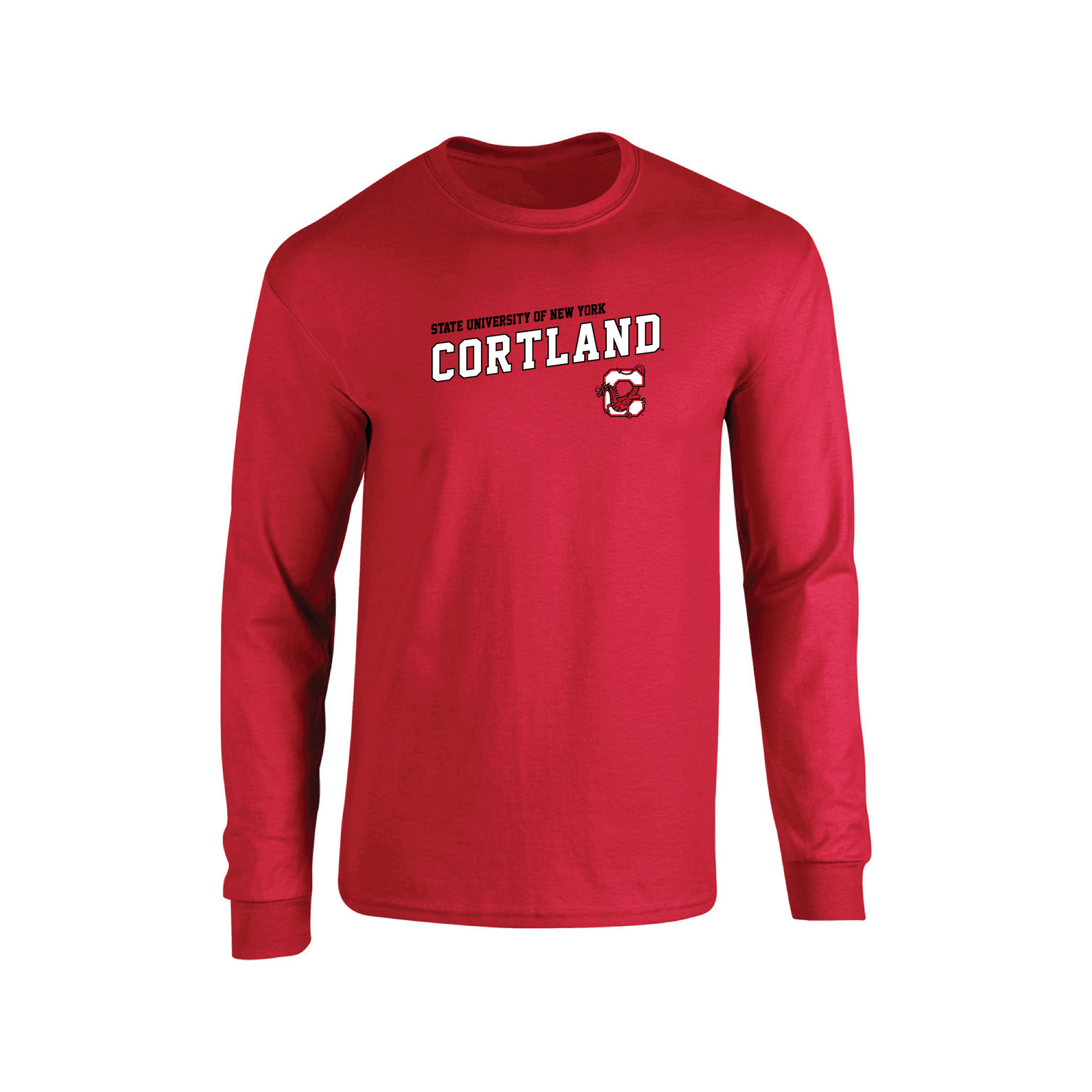 State University of New York at Cortland Red Dragons Uphill Victory Adult Long Sleeve T-Shirt
