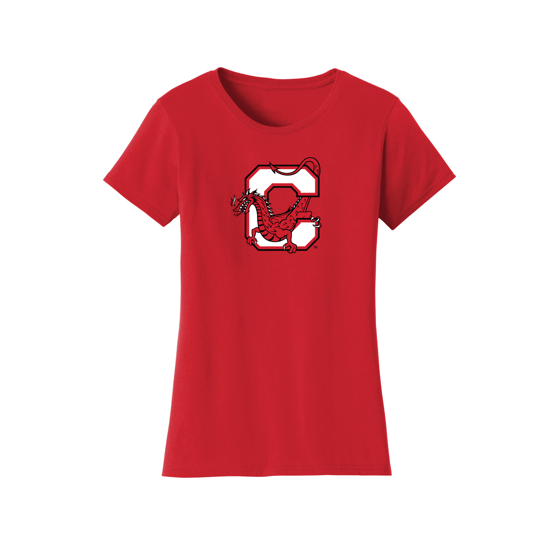 State University of New York at Cortland Red Dragons Jumbo Logo Womens T-Shirt