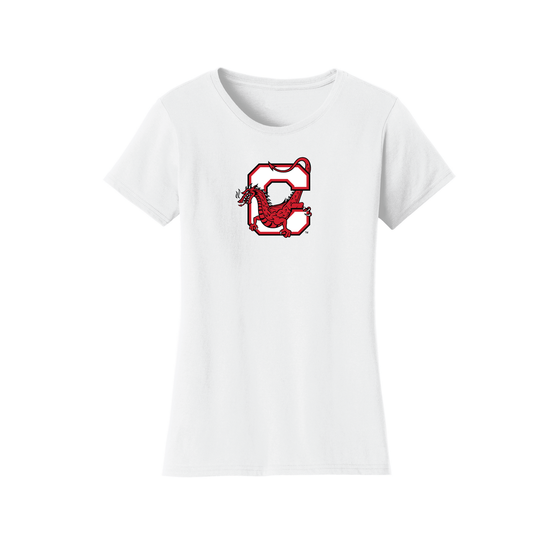 State University of New York at Cortland Red Dragons Jumbo Logo Womens T-Shirt