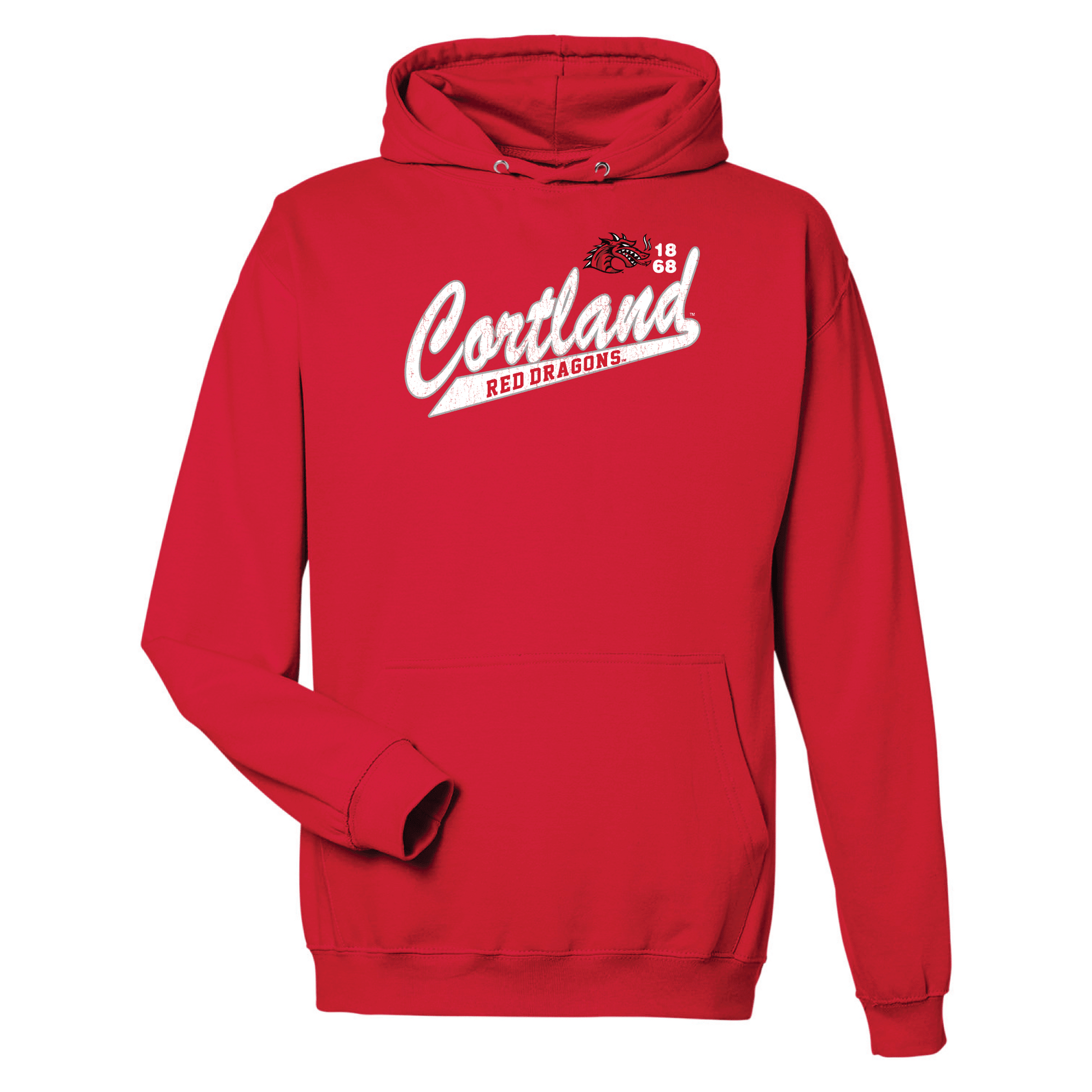 State University of New York at Cortland Red Dragons Old School Hooded Sweatshirt