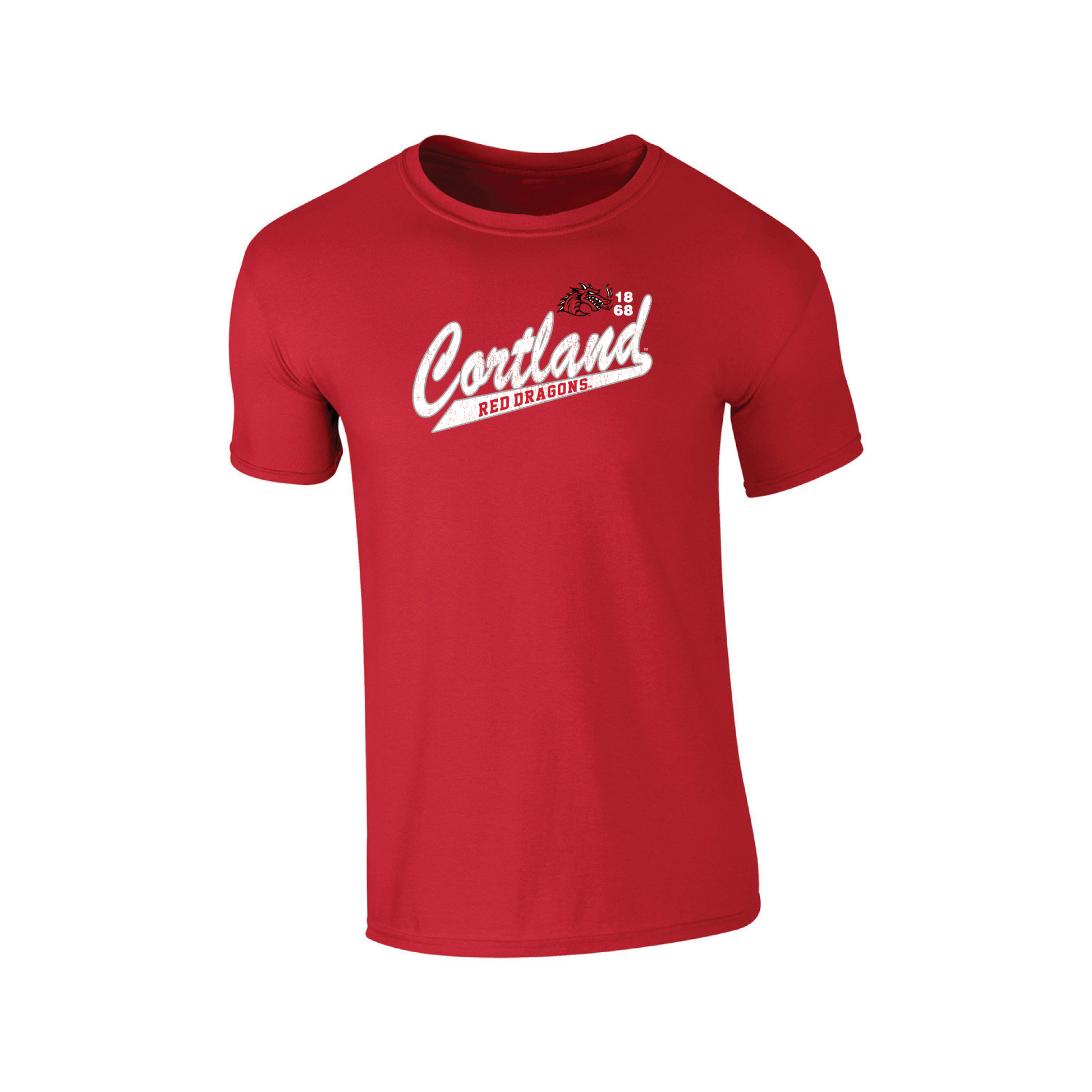 State University of New York at Cortland Red Dragons Old School Adult T-Shirt