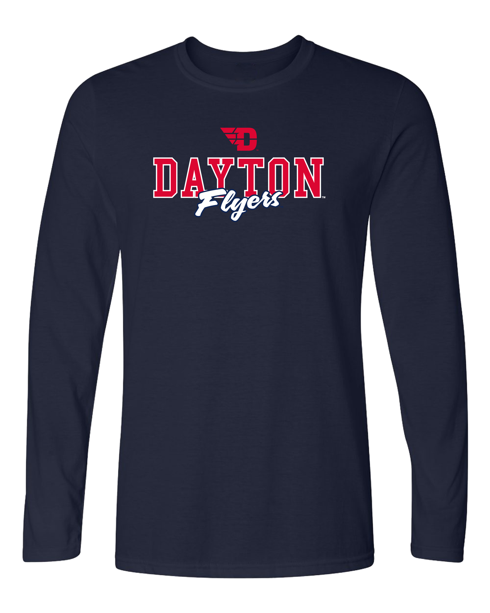 University of Dayton Flyers Campus Script Adult Long Sleeve T-Shirt
