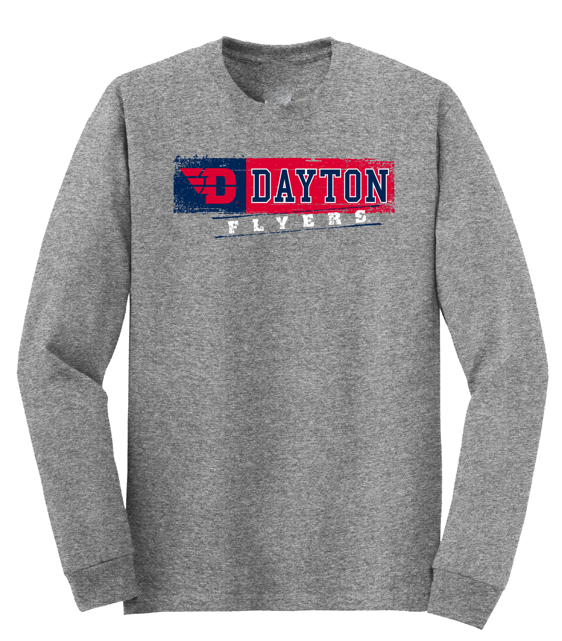 University of Dayton Flyers Sticker Adult Long Sleeve T-Shirt