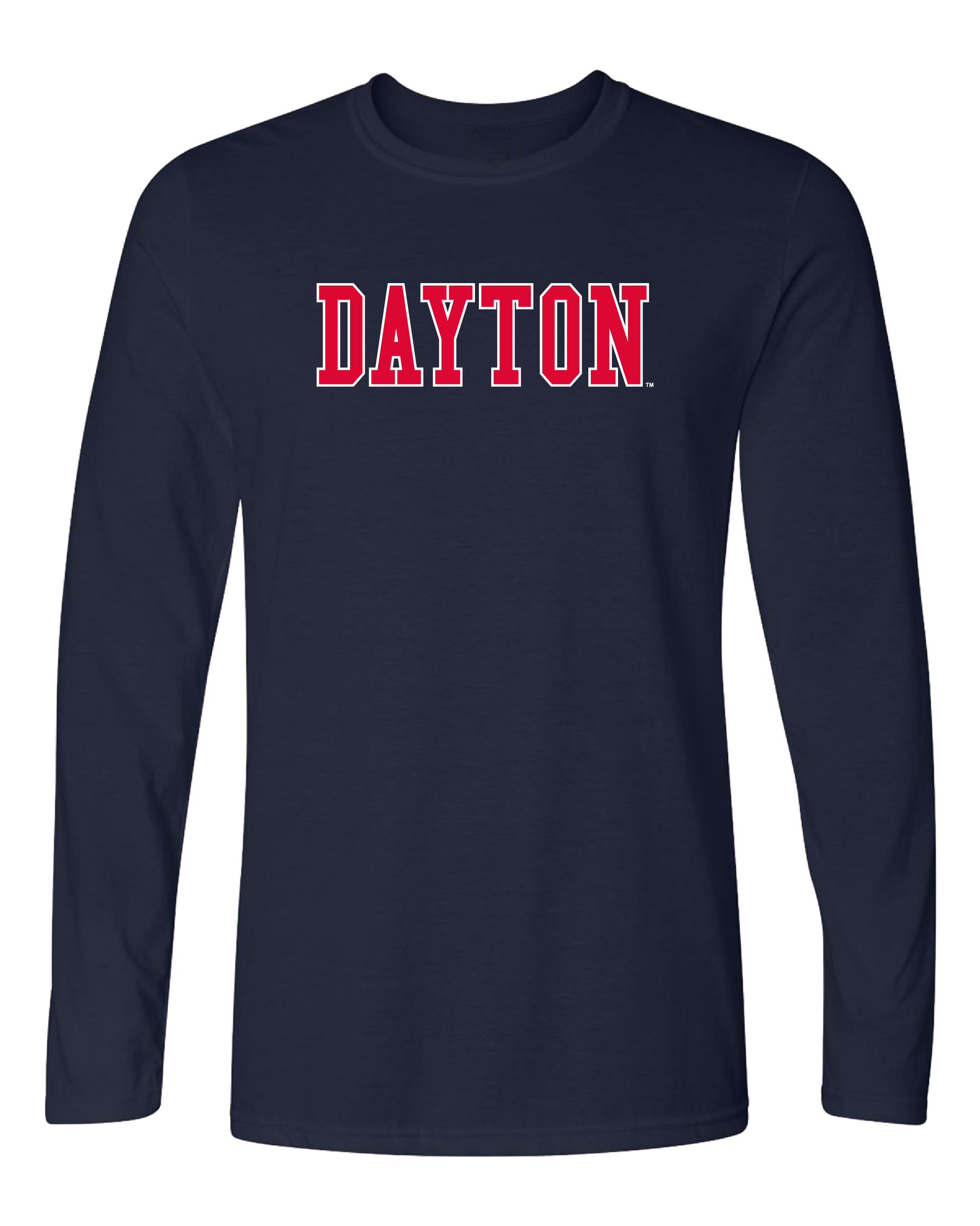 University of Dayton Flyers Block Adult Long Sleeve T-Shirt