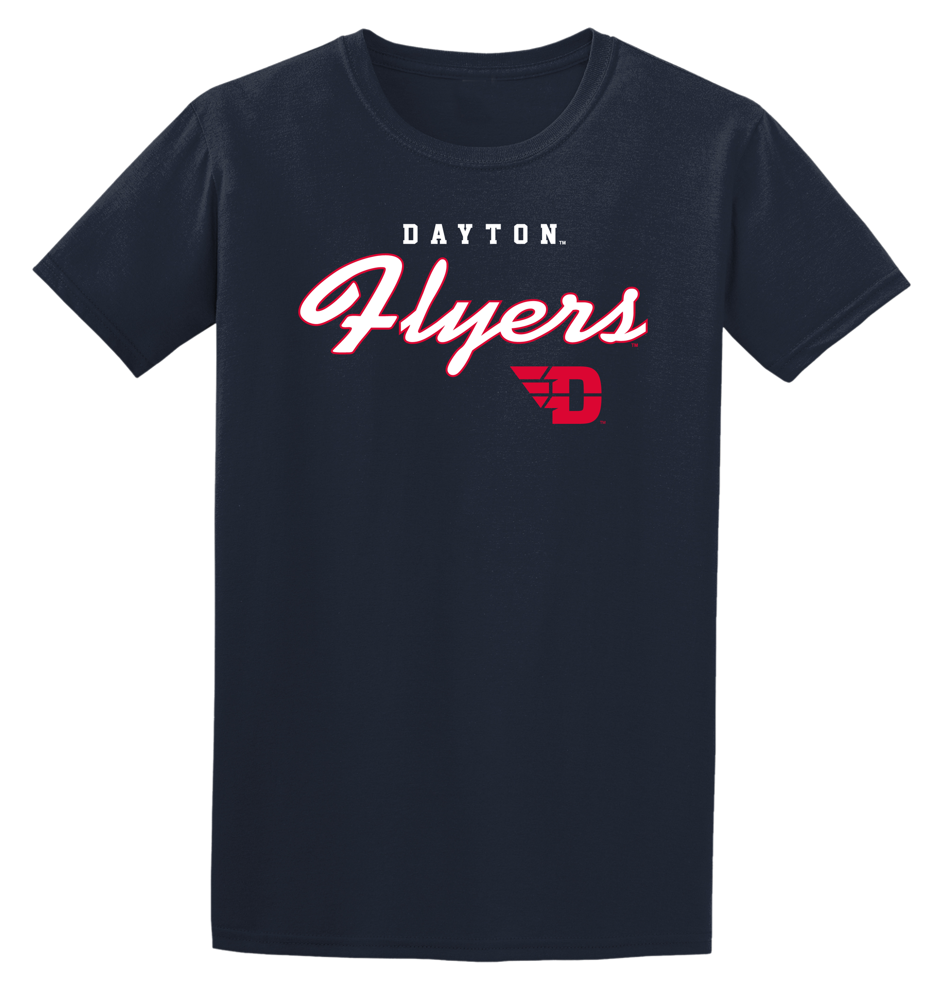 University of Dayton Flyers Machine Script Adult T-Shirt