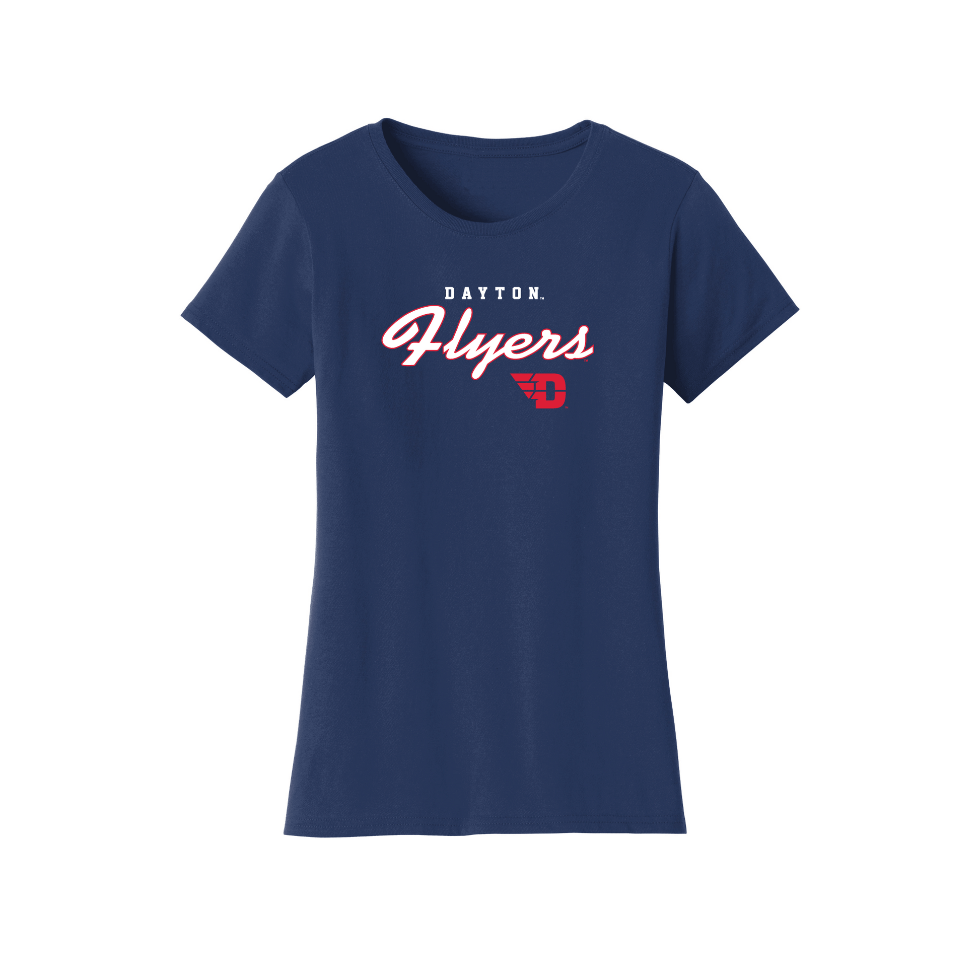 University of Dayton Flyers Machine Script Womens T-Shirt