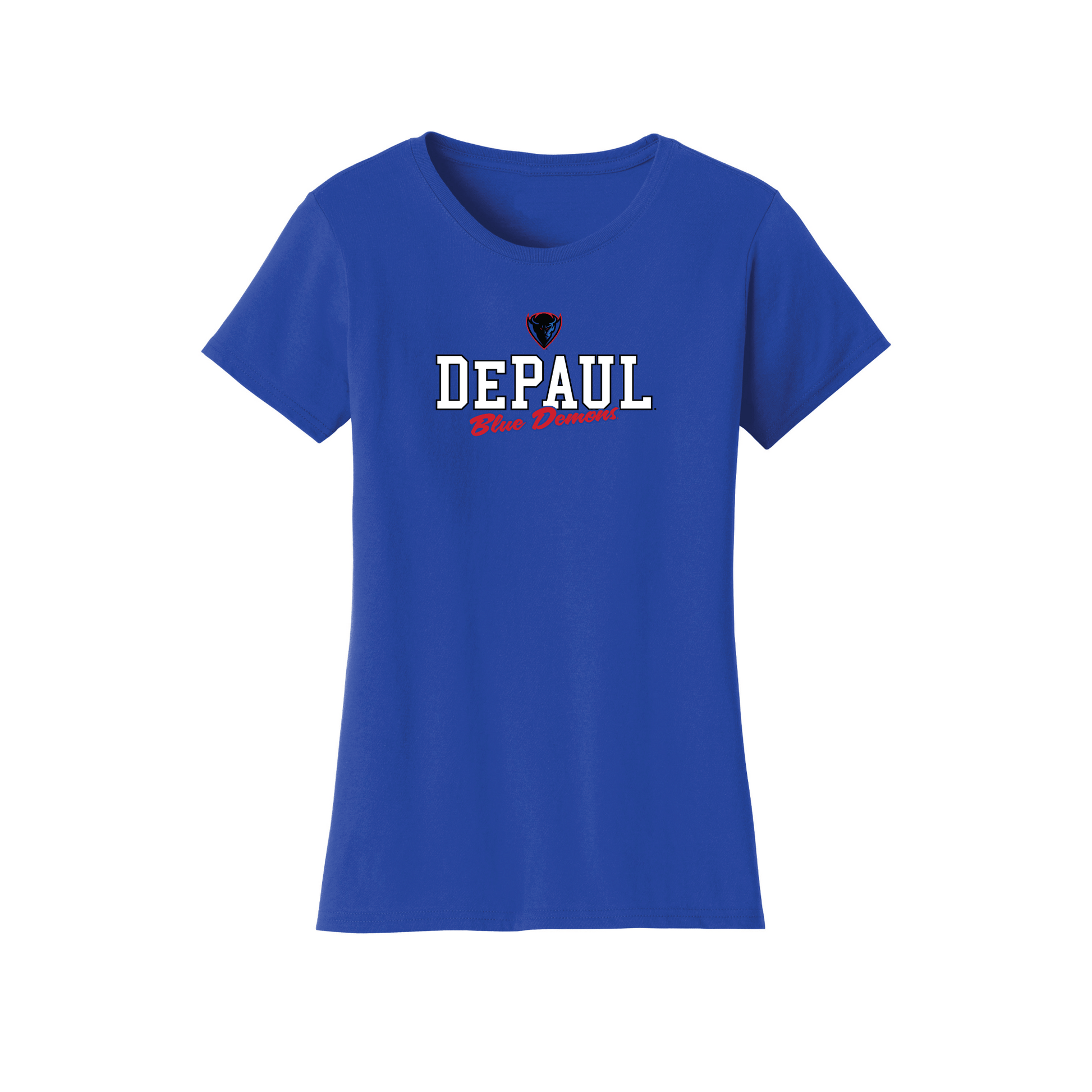 DePaul University Blue Demons Campus Script Womens T-Shirt