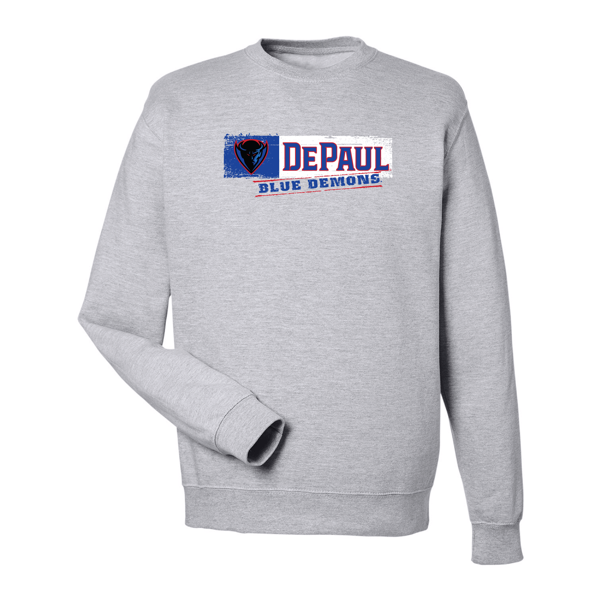 DePaul University Blue Demons Sticker Crewneck Sweatshirt