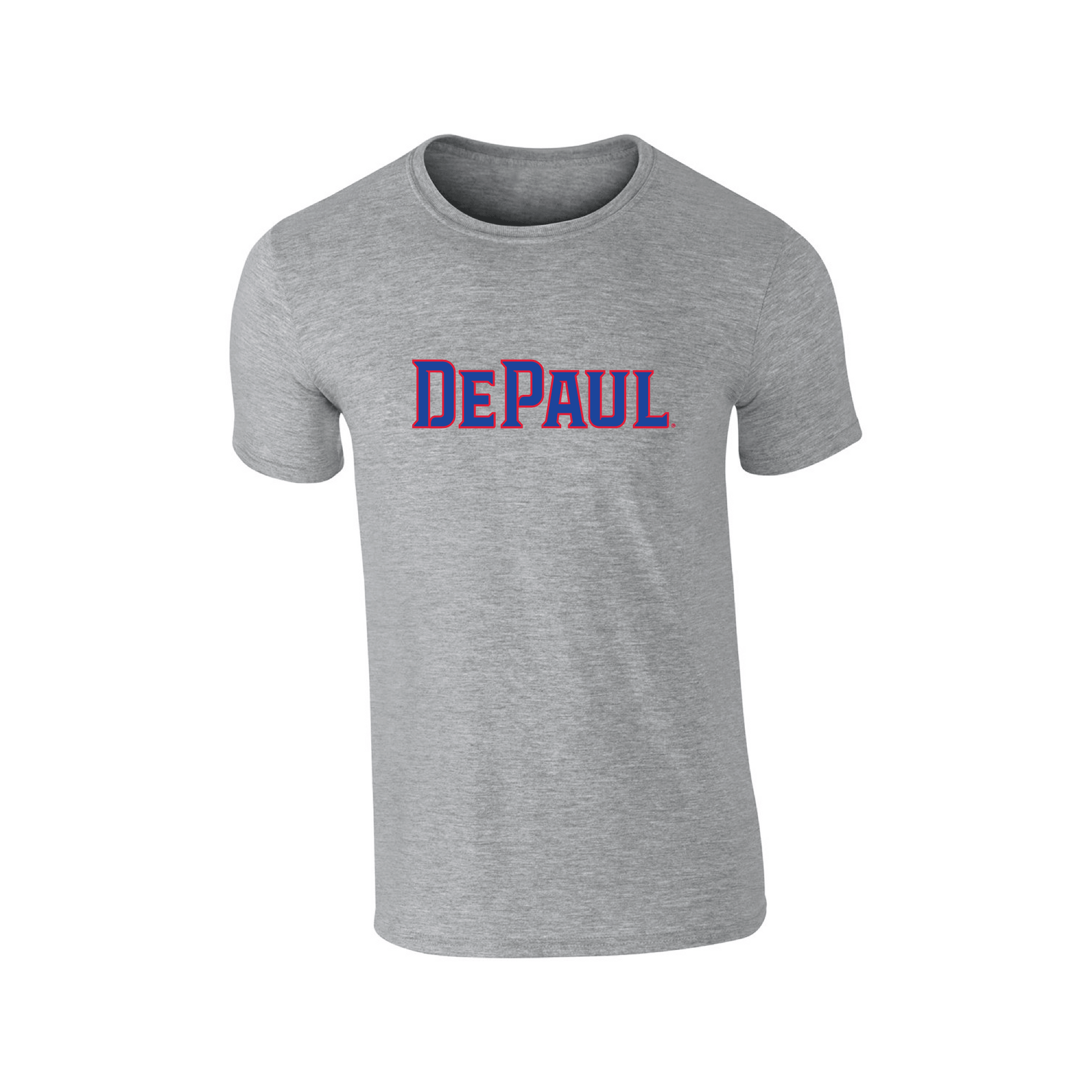 DePaul University Blue Demons Block Adult T-Shirt
