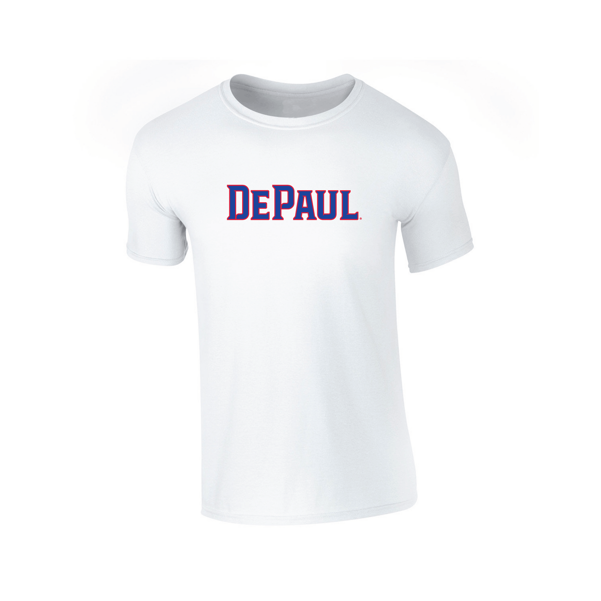 DePaul University Blue Demons Block Adult T-Shirt