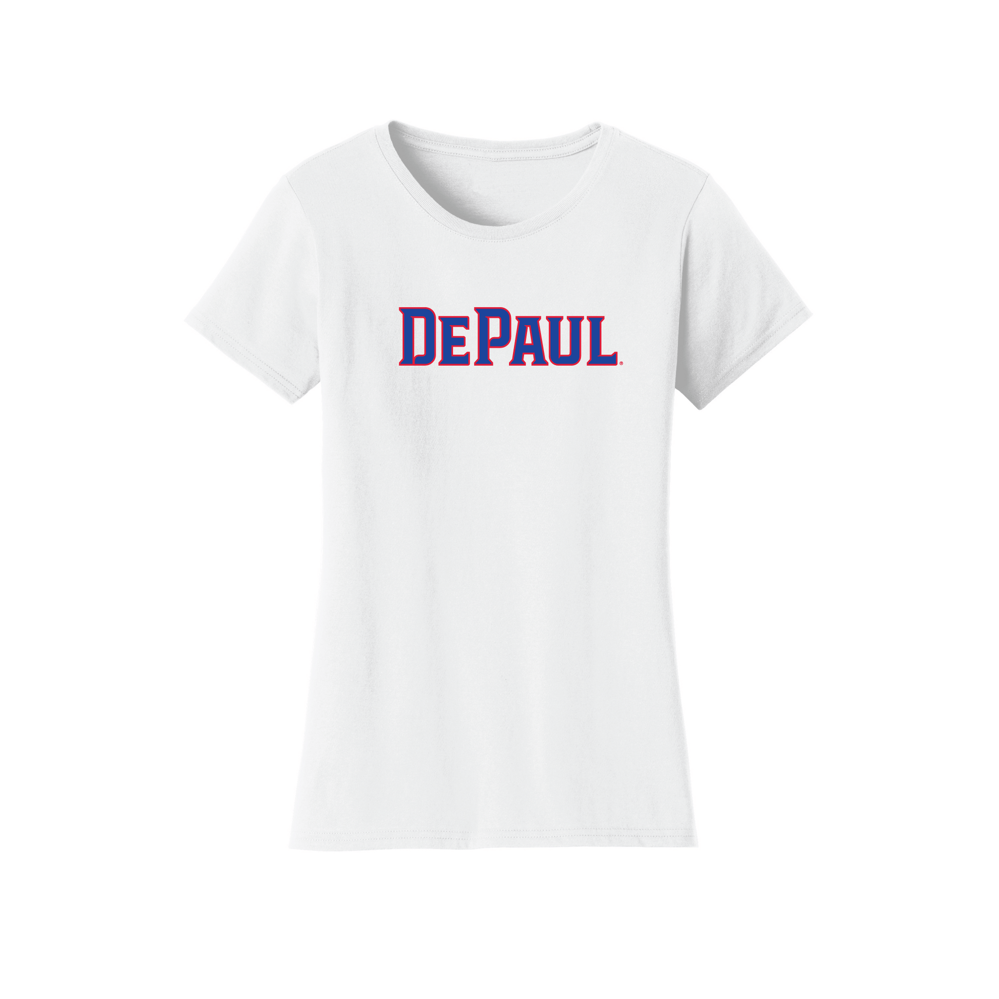DePaul University Blue Demons Block Womens T-Shirt