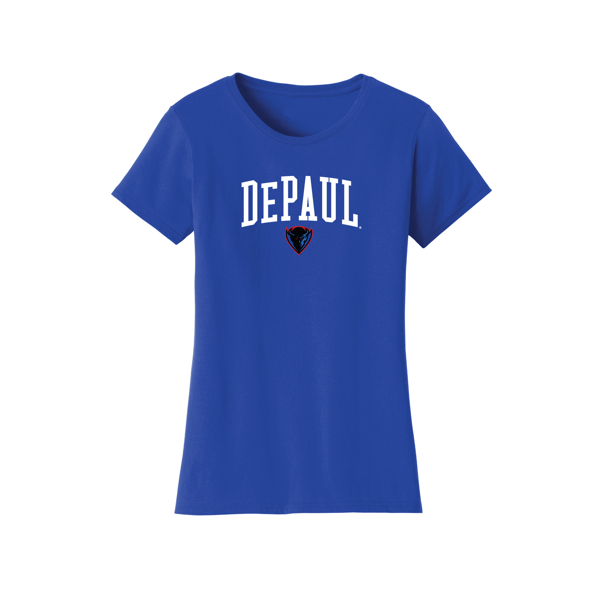 DePaul University Blue Demons Jumbo Arch Womens T-Shirt