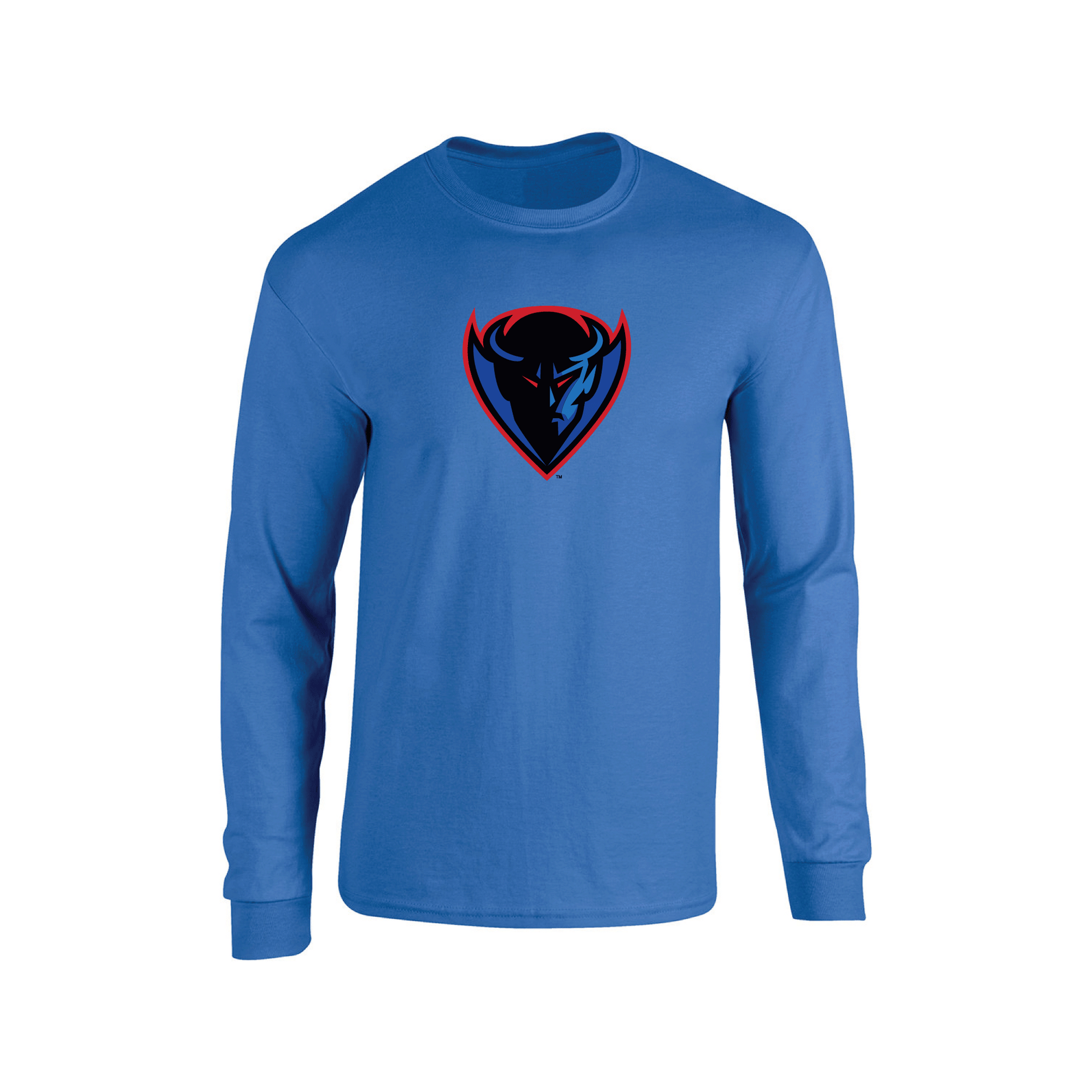 DePaul University Blue Demons Jumbo Logo Adult Long Sleeve T-Shirt
