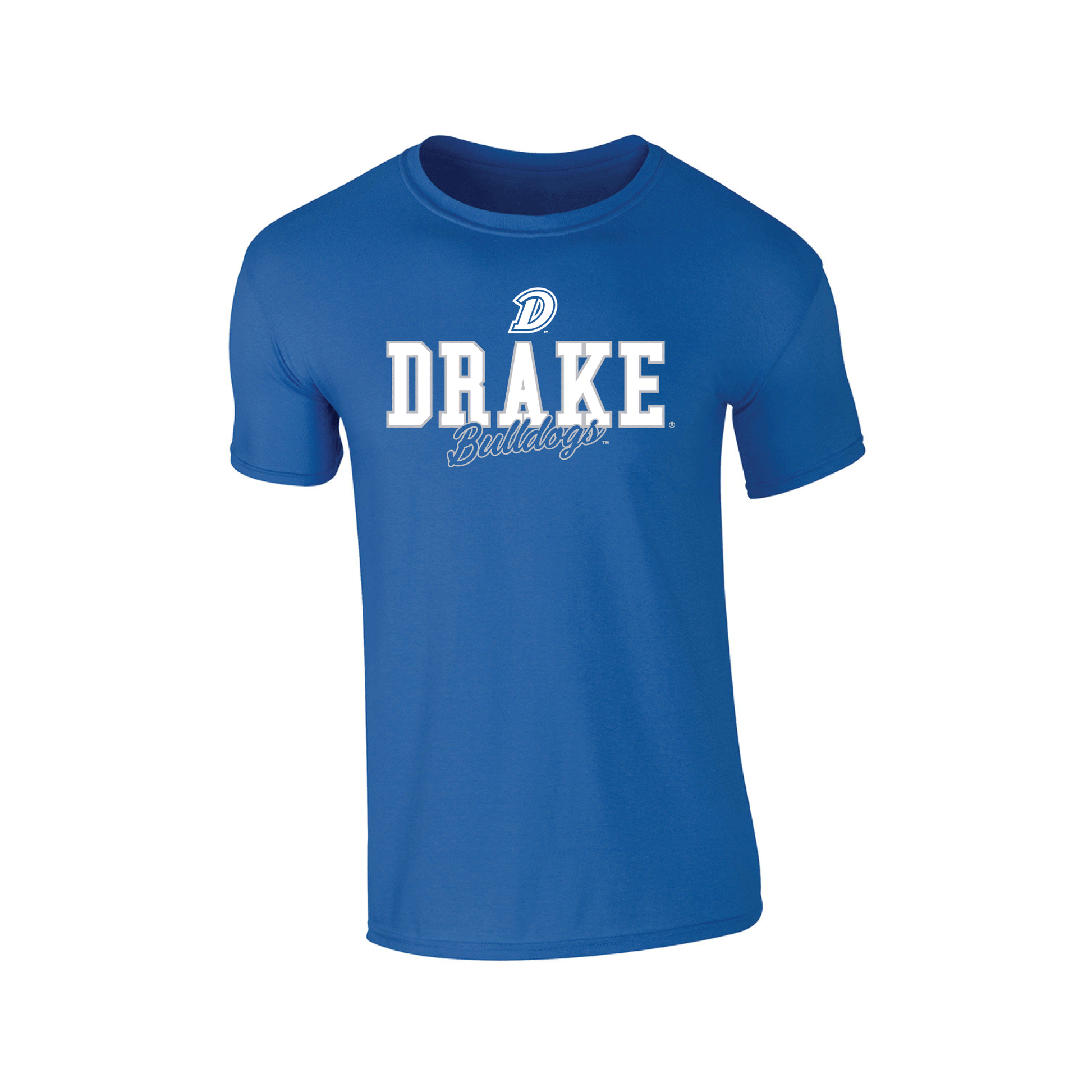 Drake University Bulldogs Campus Script Adult T-Shirt