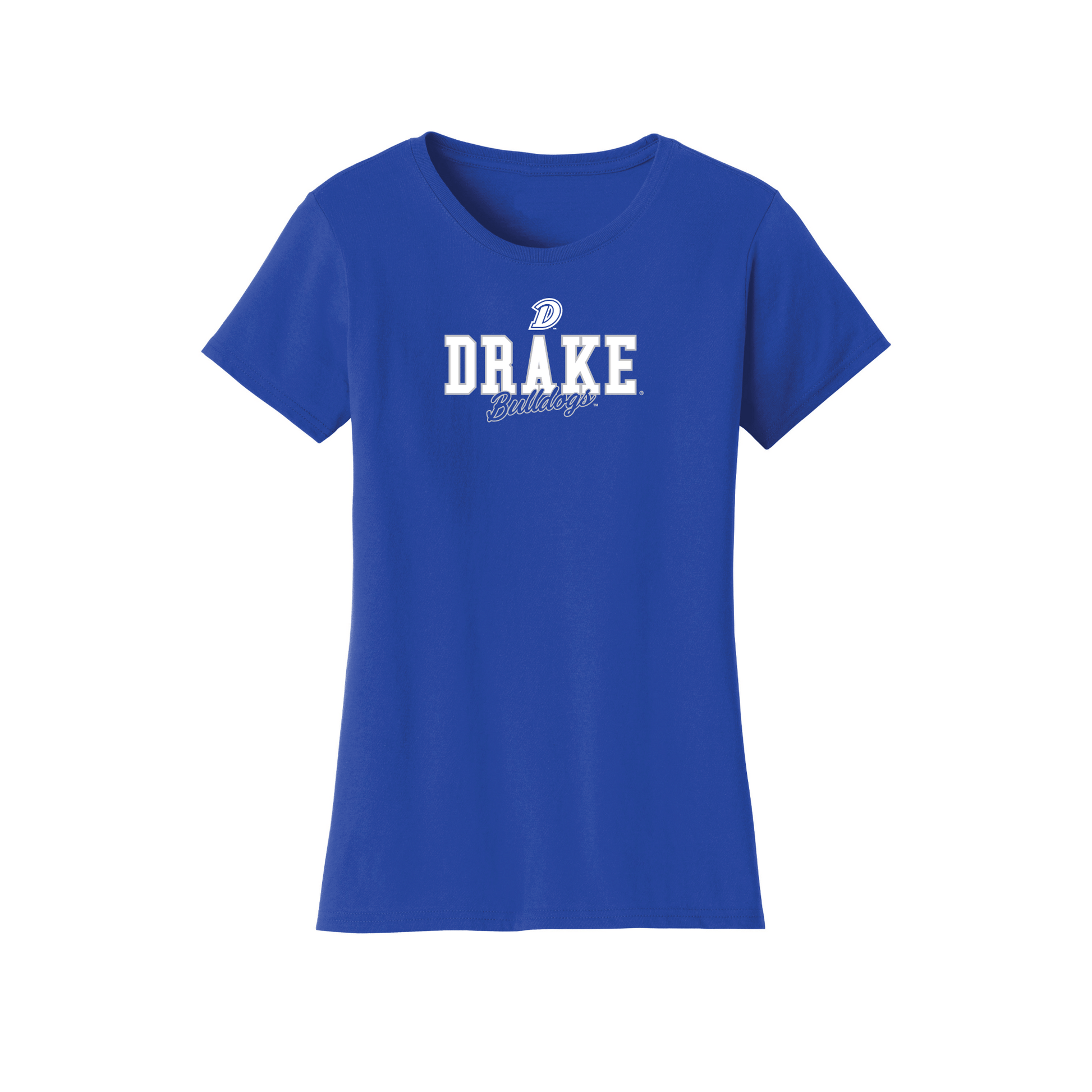 Drake University Bulldogs Campus Script Womens T-Shirt