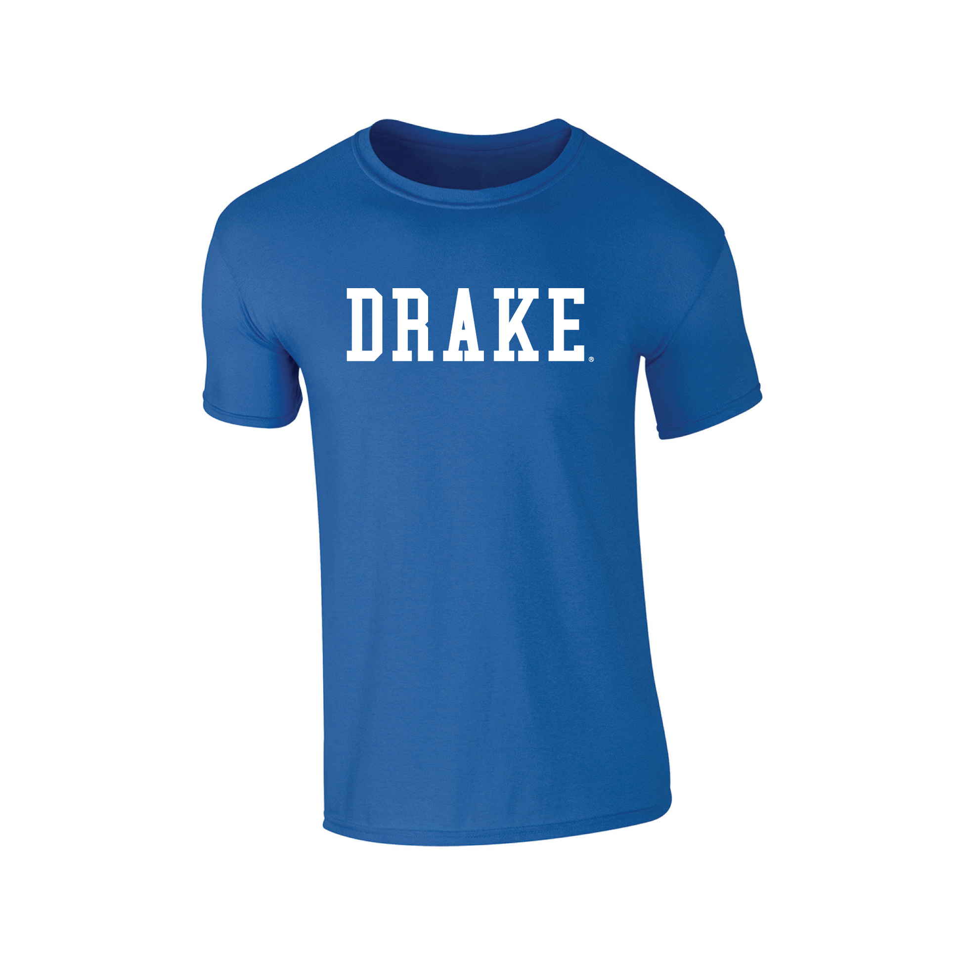 Drake University Bulldogs Block Adult T-Shirt
