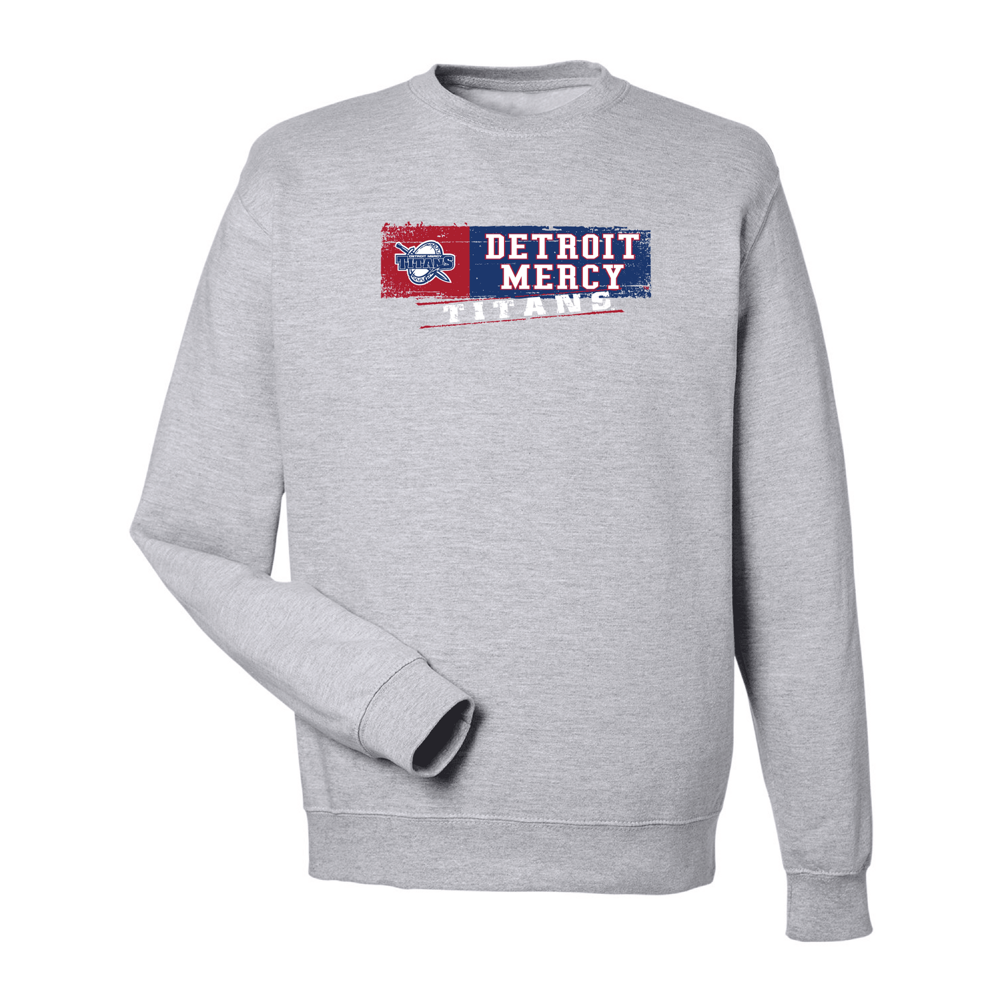 University of Detroit Mercy Titans Sticker Crewneck Sweatshirt Fleece