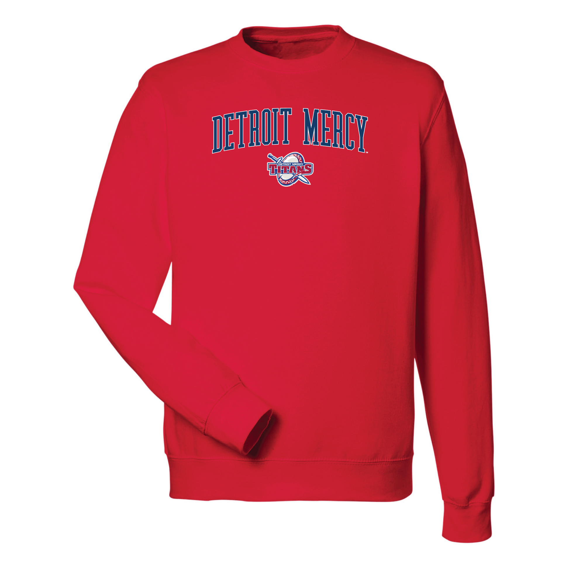 University of Detroit Mercy Titans Jumbo Arch Crewneck Sweatshirt Fleece
