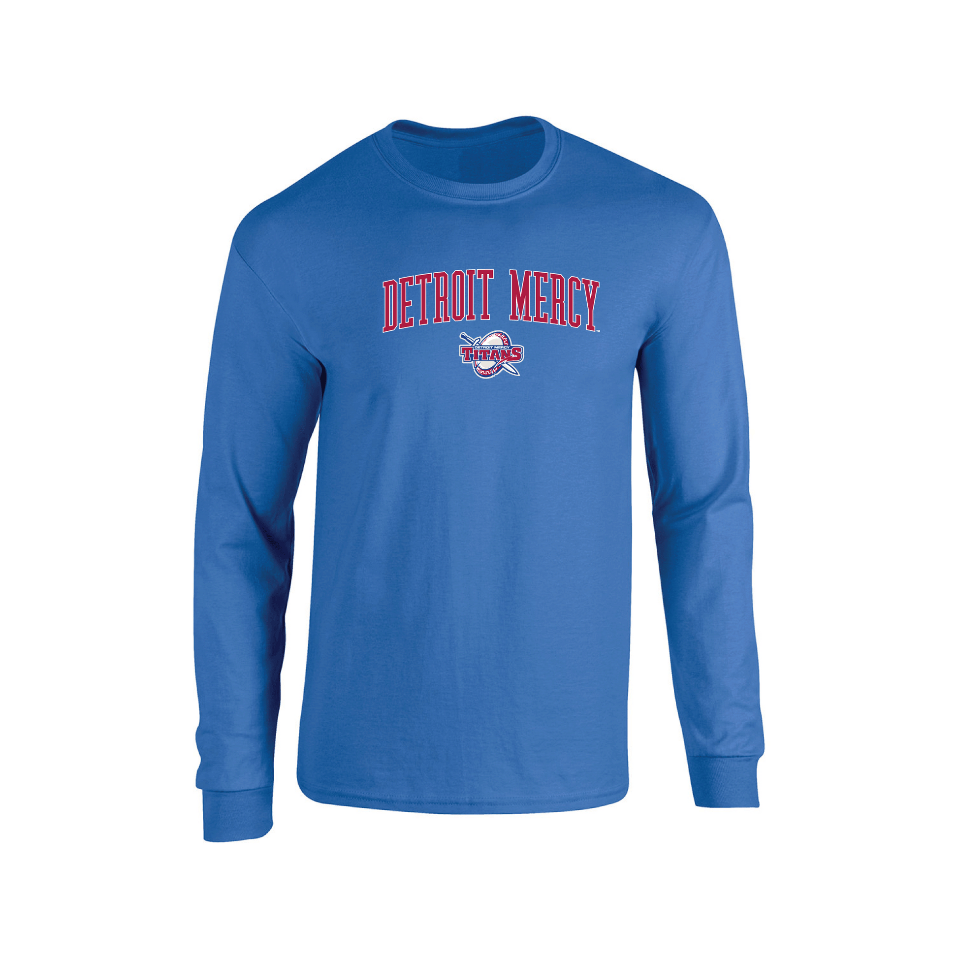 University of Detroit Mercy Titans Jumbo Arch Long Sleeve T-shirt Unisex