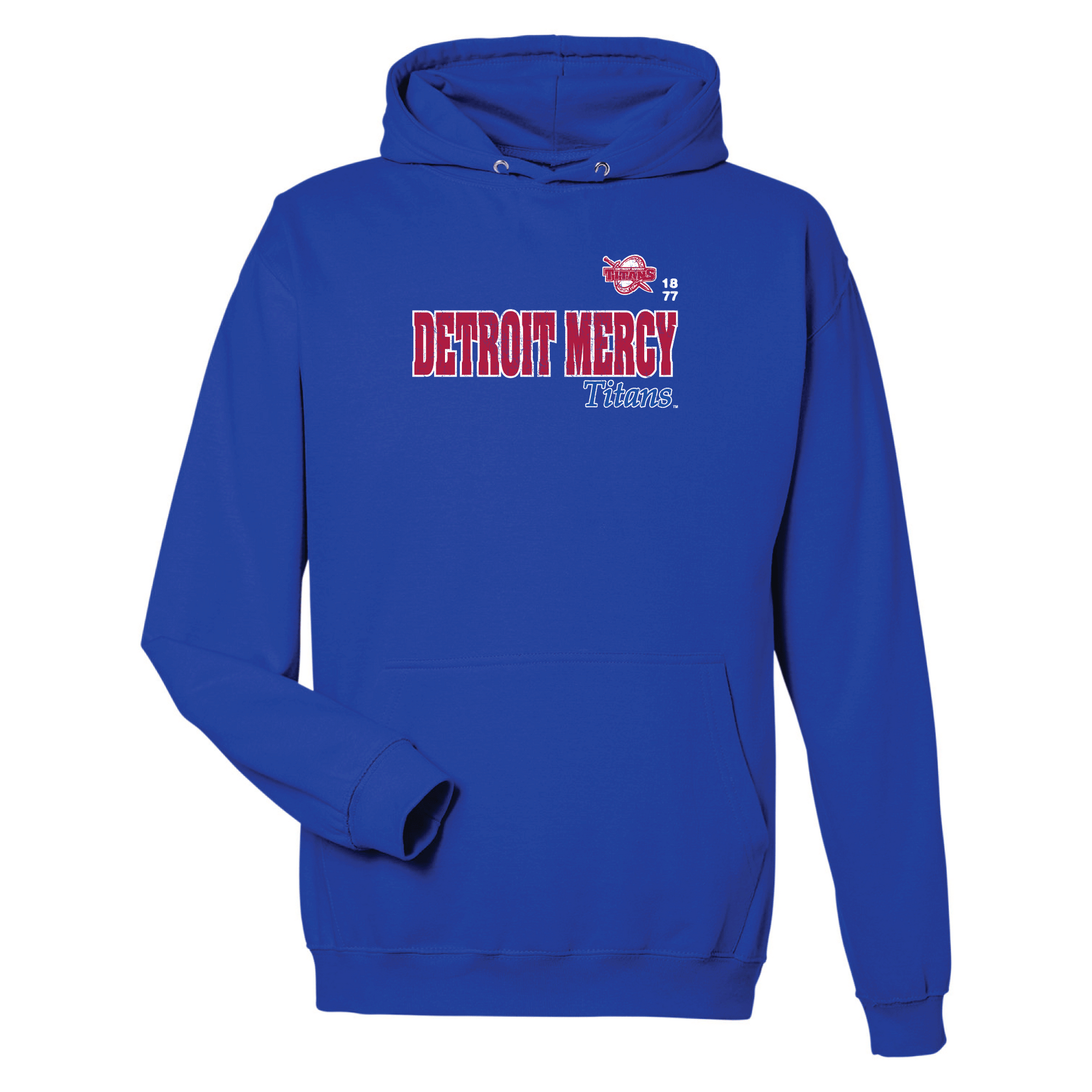University of Detroit Mercy Titans Old School Hooded Sweatshirt Fleece