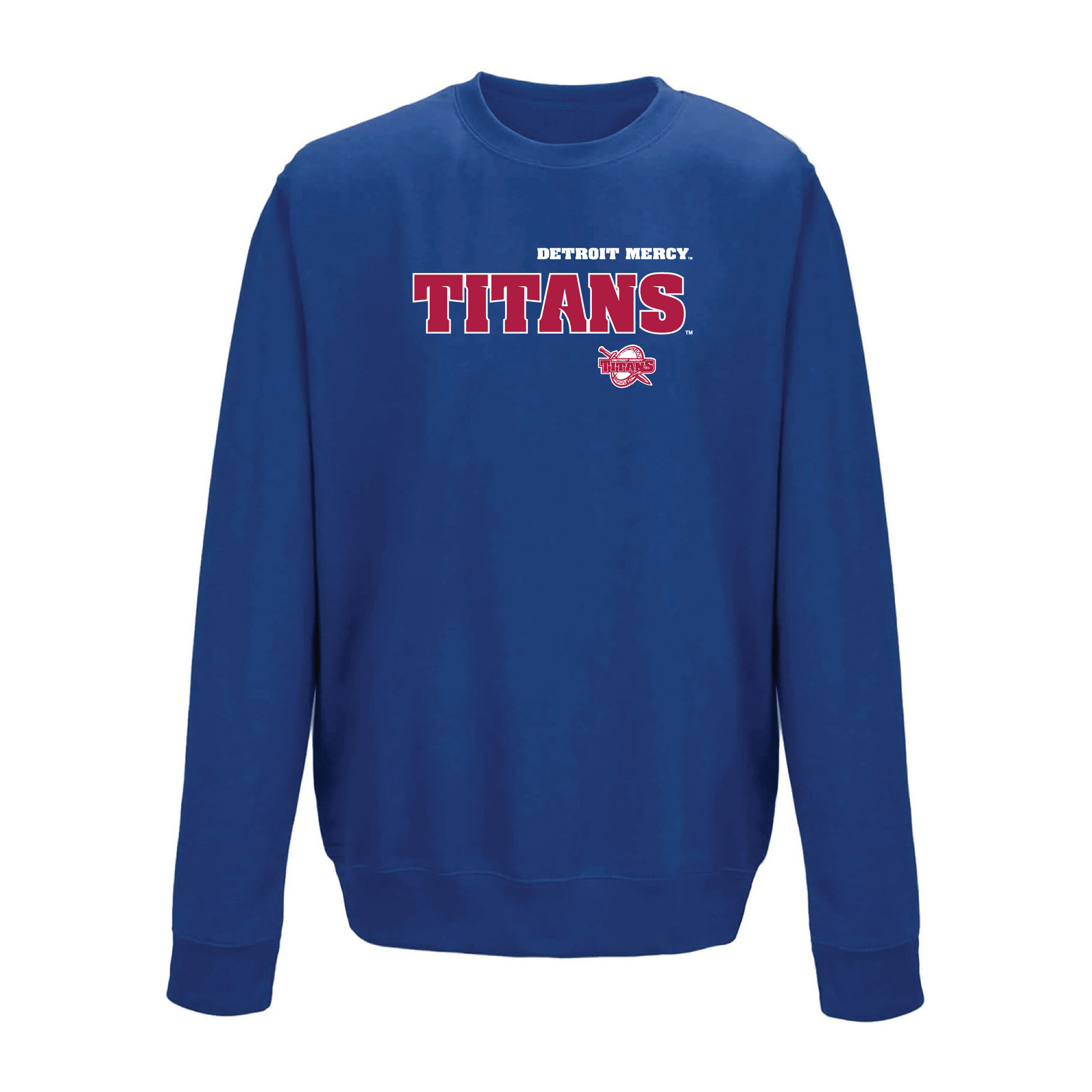 University of Detroit Mercy Titans Machine Script Crewneck Sweatshirt Fleece