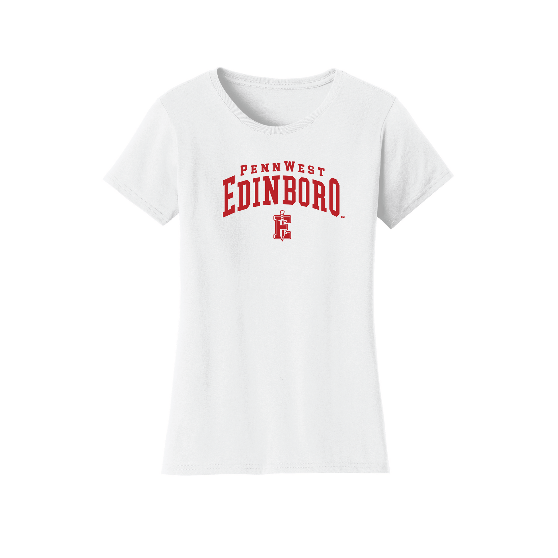 Pennwest Edinboro Fighting Scots Jumbo Arch Womens T-Shirt