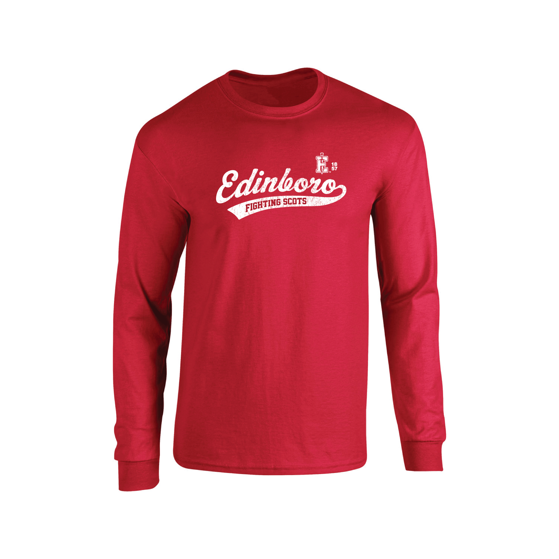 Pennwest Edinboro Fighting Scots Old School Adult Long Sleeve T-Shirt