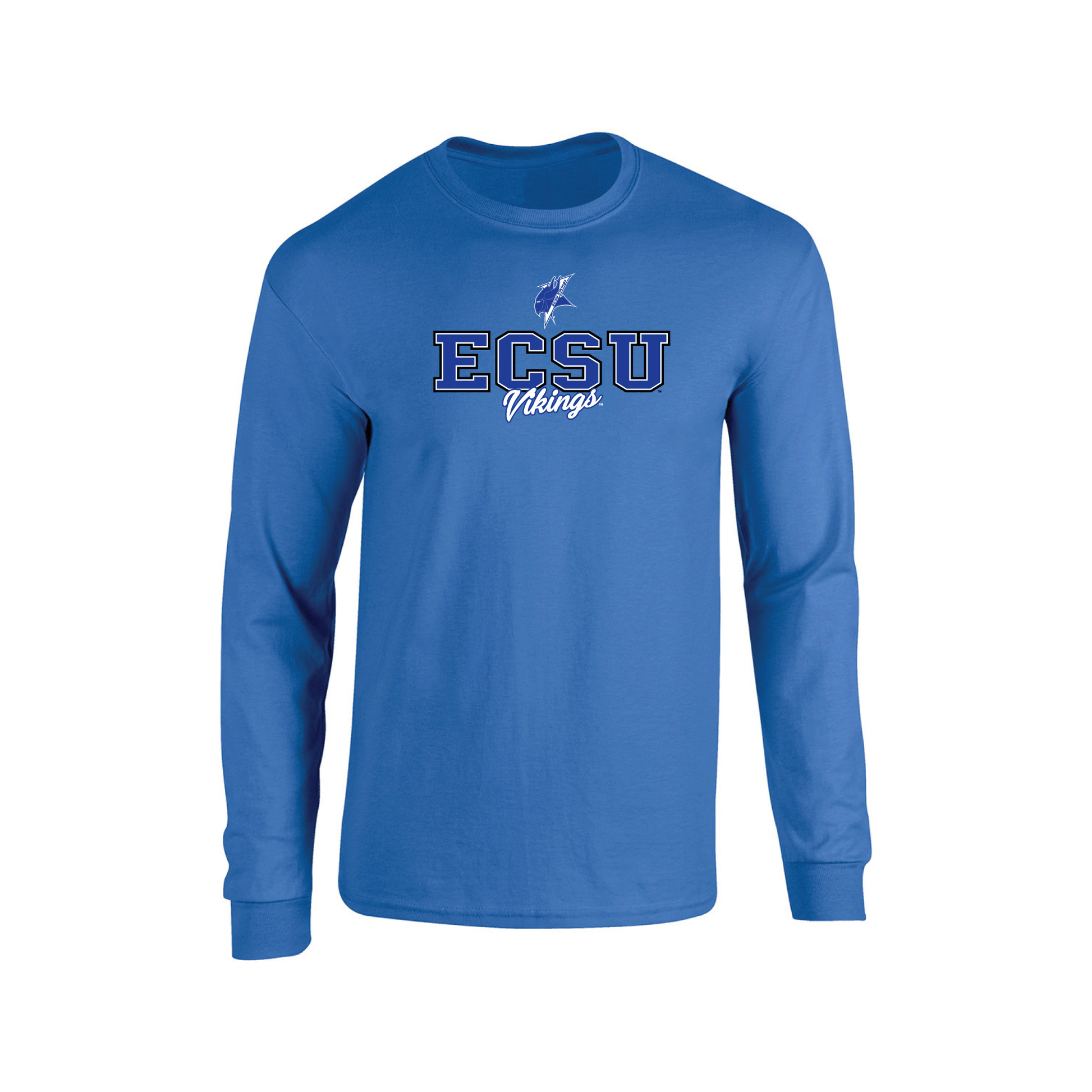 Elizabeth City State University Vikings Campus Script Adult Long Sleeve T-Shirt