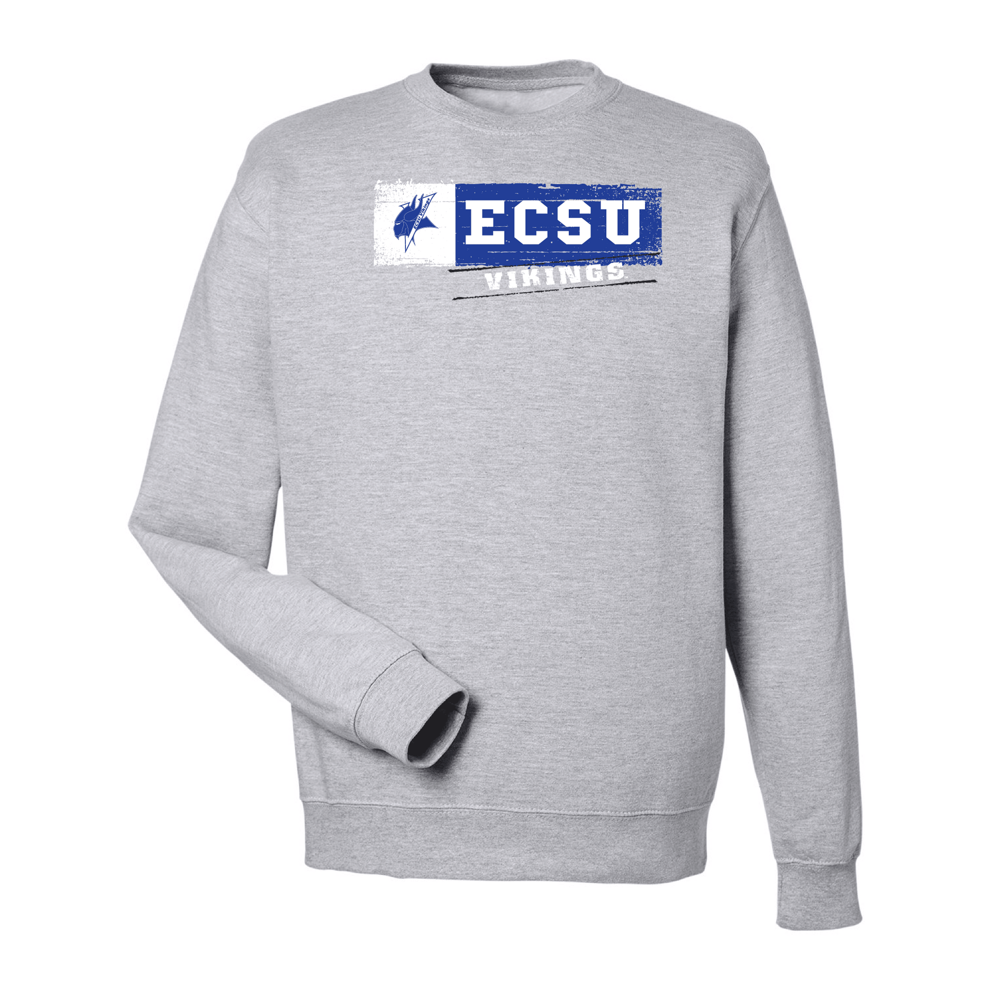 Elizabeth City State University Vikings Sticker Crewneck Sweatshirt