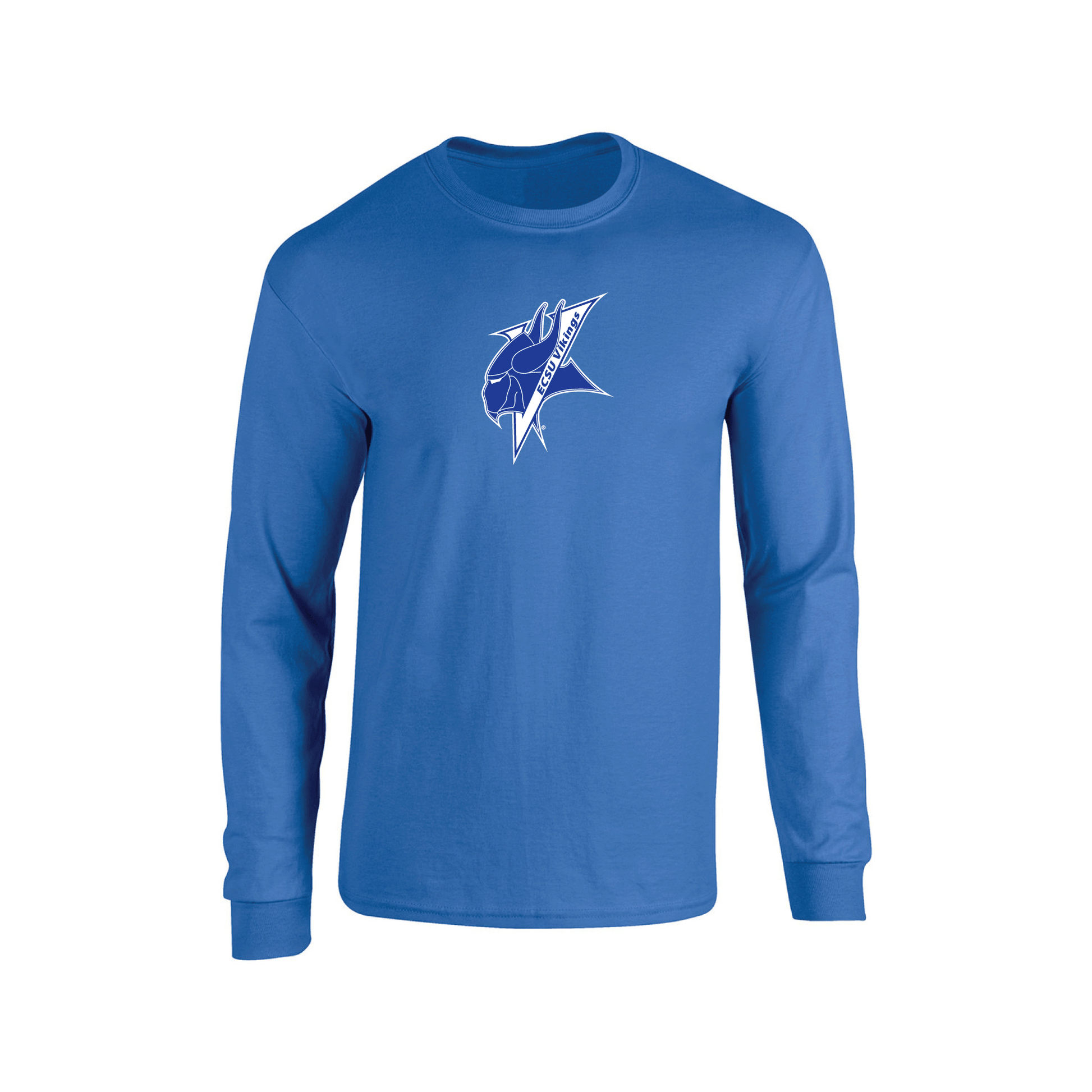 Elizabeth City State University Vikings Jumbo Logo Adult Long Sleeve T-Shirt