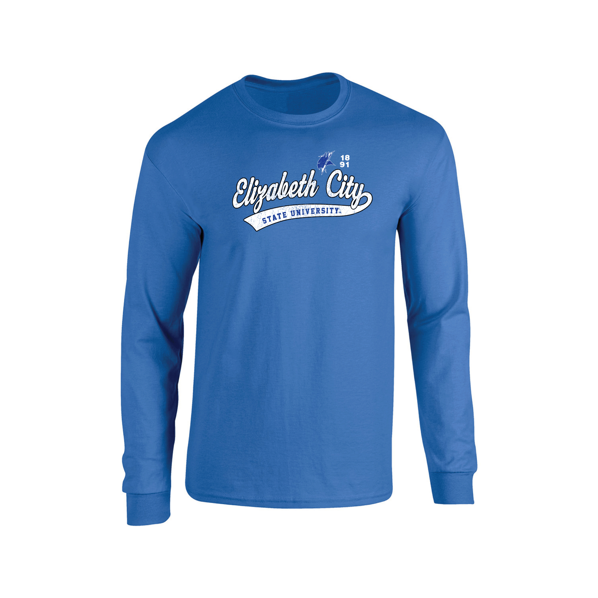 Elizabeth City State University Vikings Old School Adult Long Sleeve T-Shirt