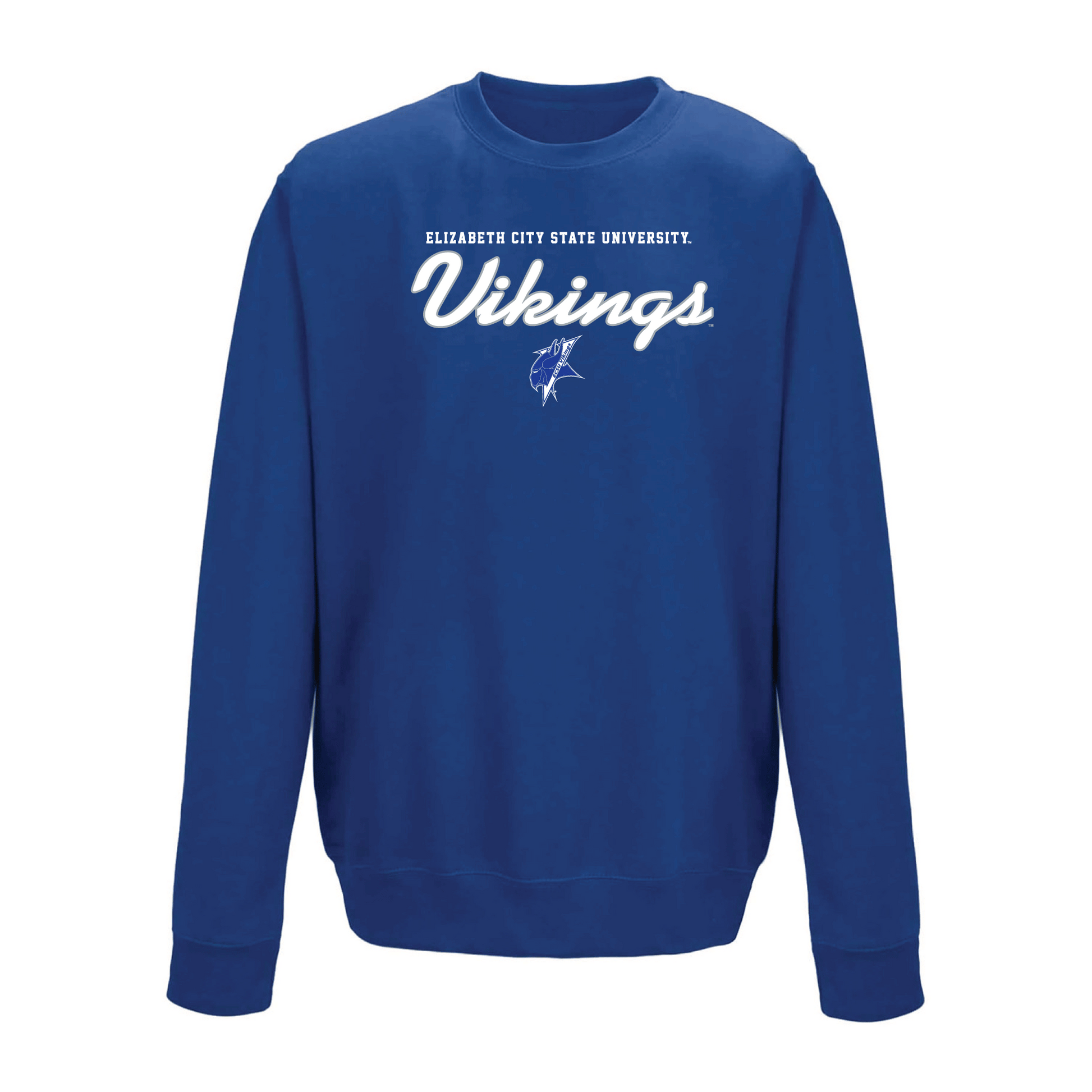 Elizabeth City State University Vikings Machine Script Crewneck Sweatshirt