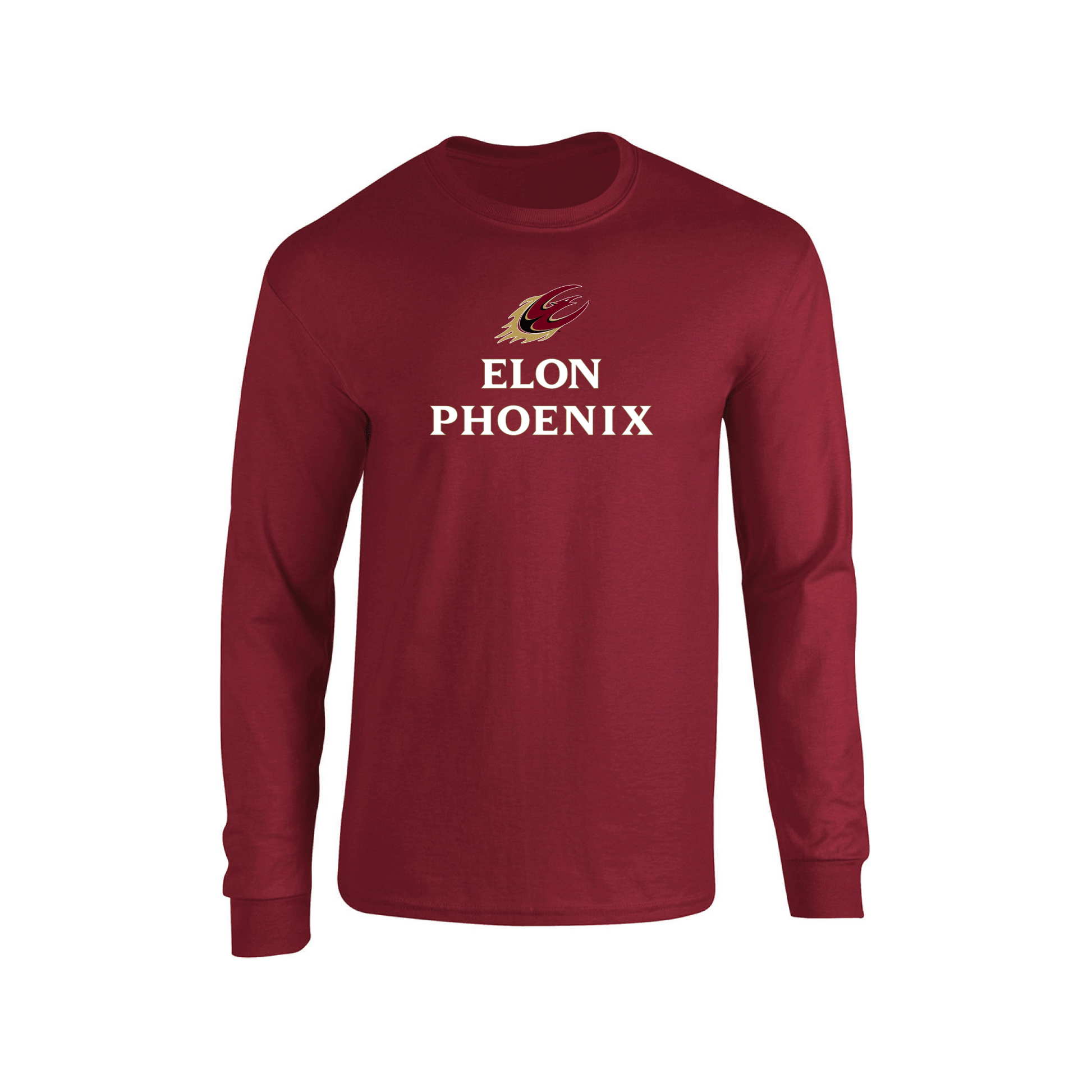 Elon University Phoenix Campus Script Adult Long Sleeve T-Shirt