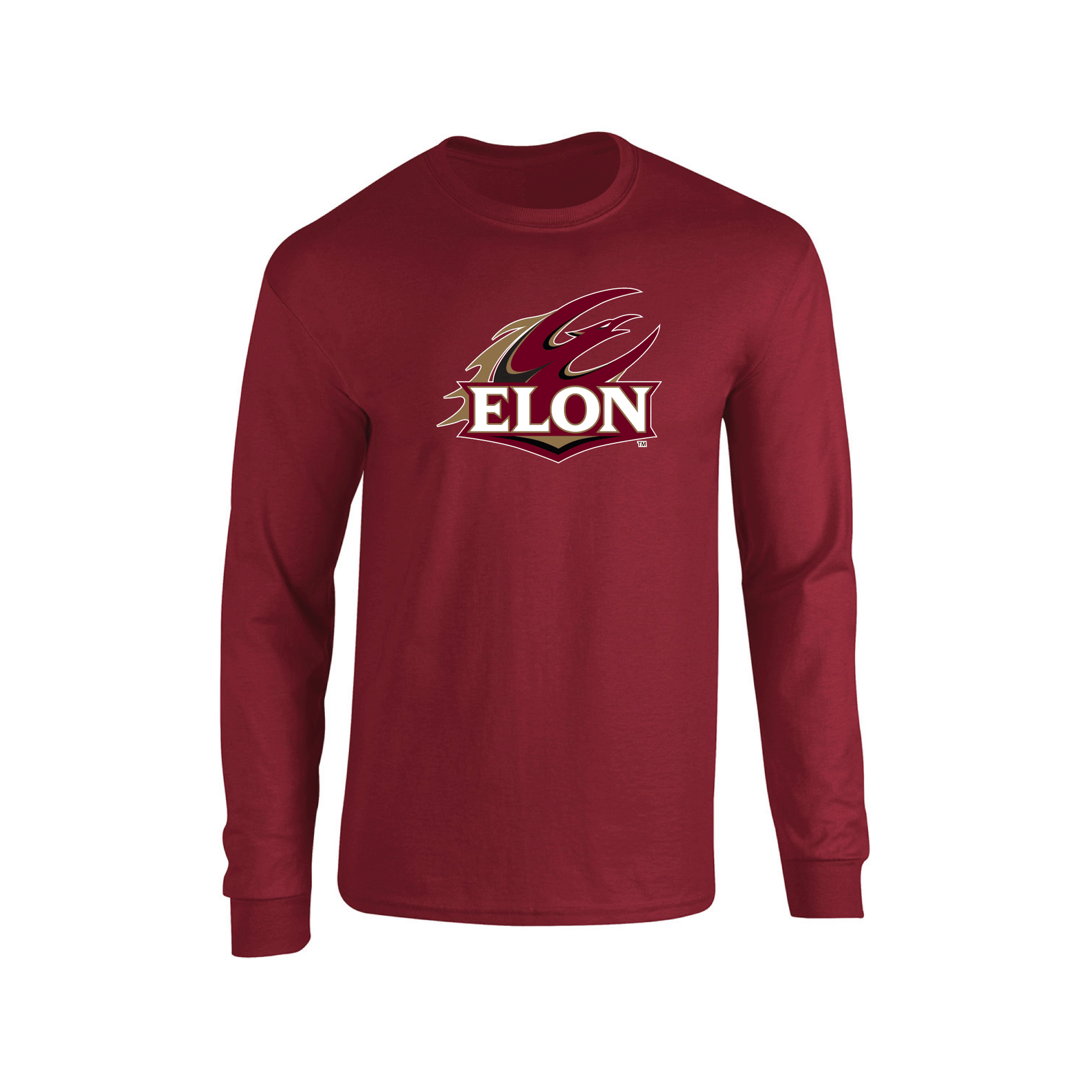 Elon University Phoenix Jumbo Logo Adult Long Sleeve T-Shirt