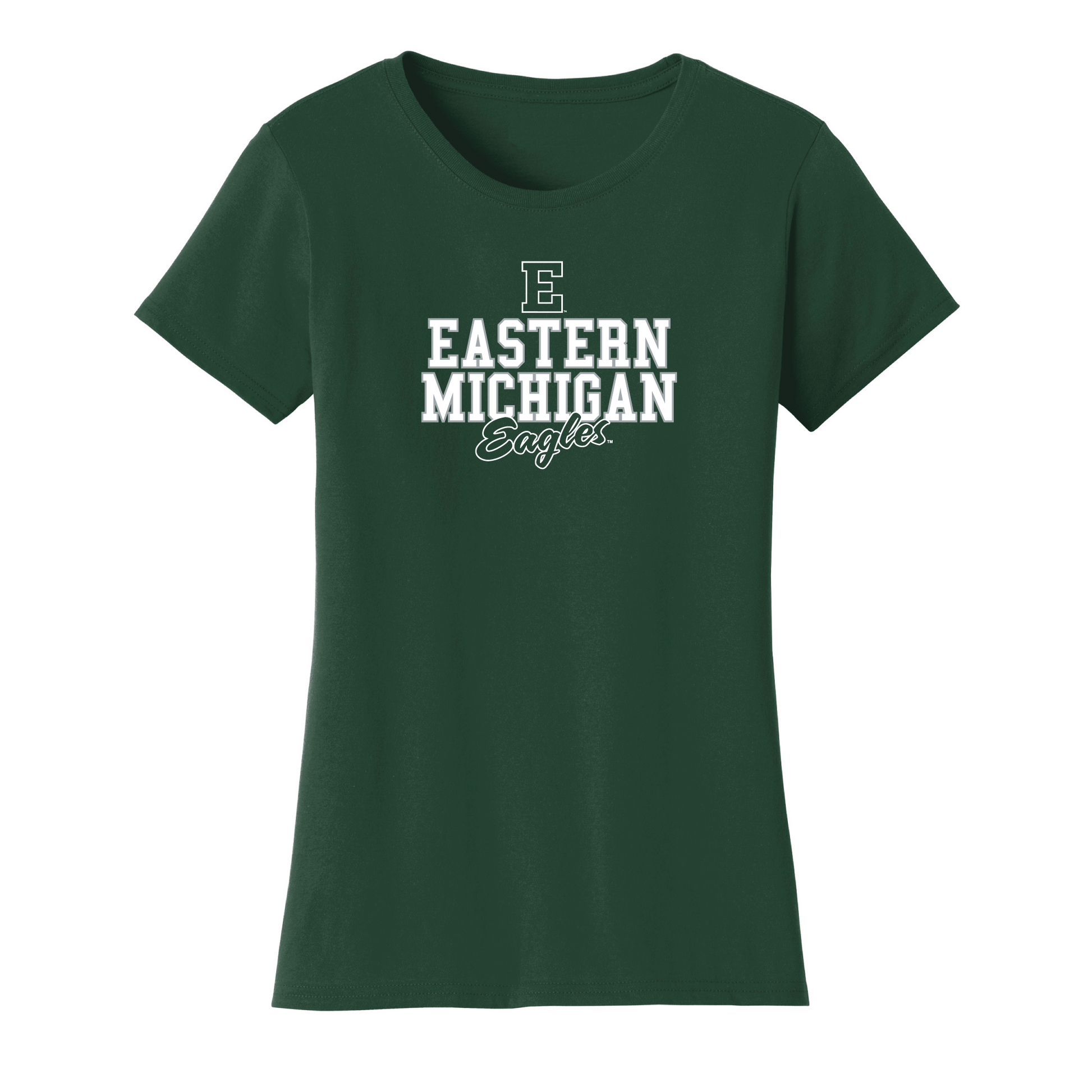 Eastern Michigan University Eagles Campus Script Womens T-Shirt