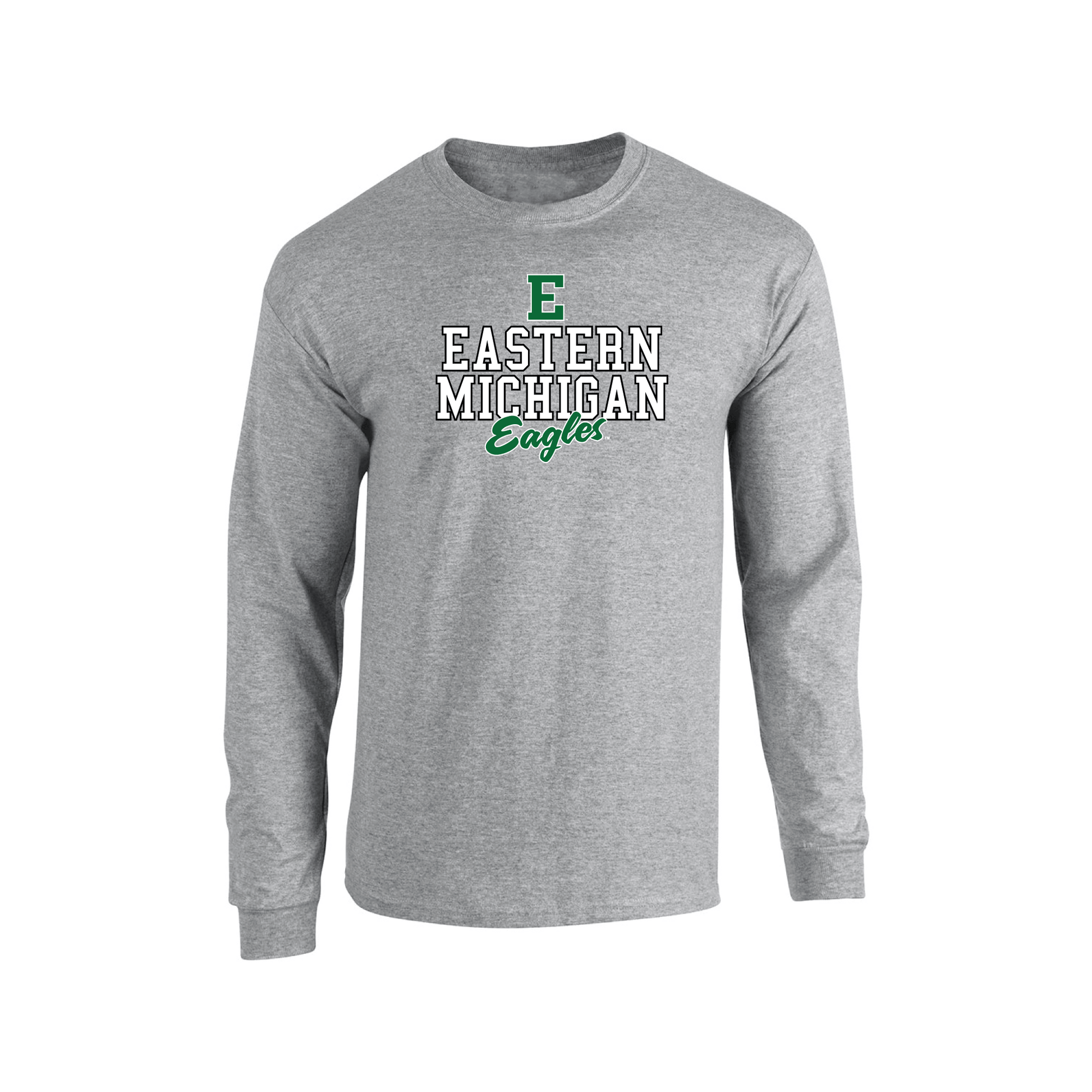 Eastern Michigan University Eagles Campus Script Adult Long Sleeve T-Shirt