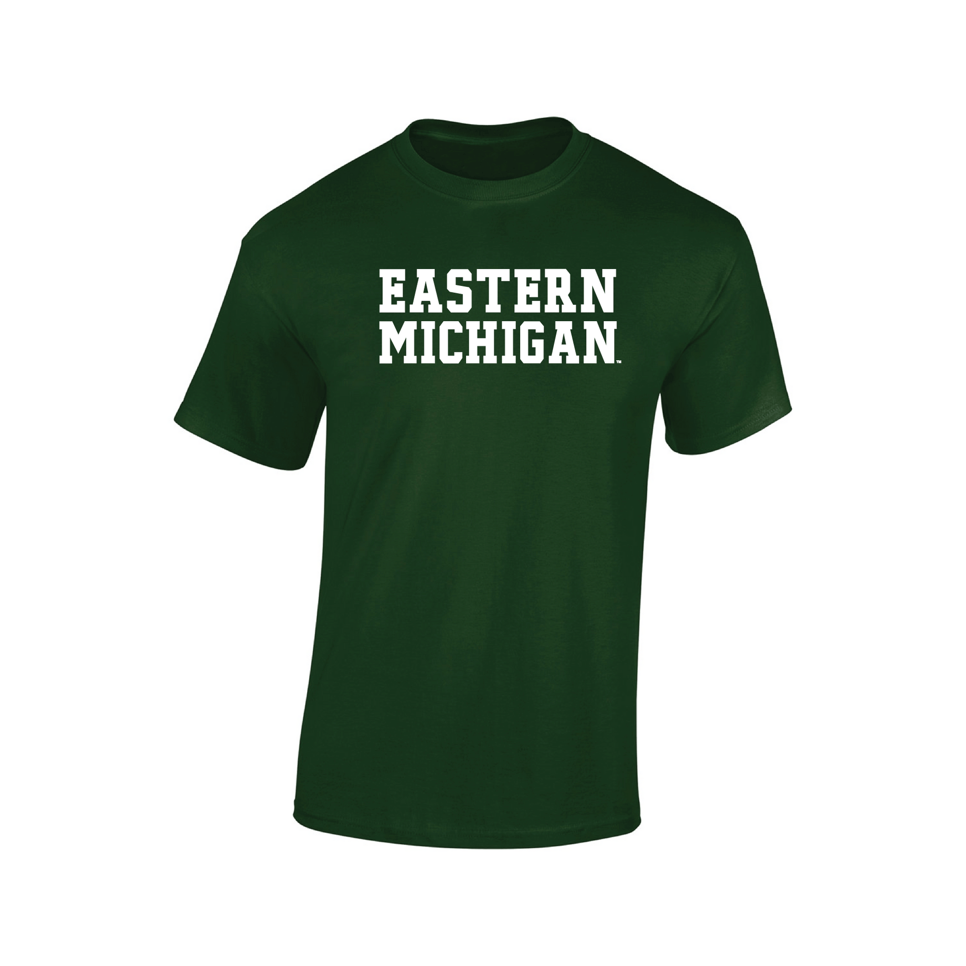 Eastern Michigan University Eagles Block Adult T-Shirt