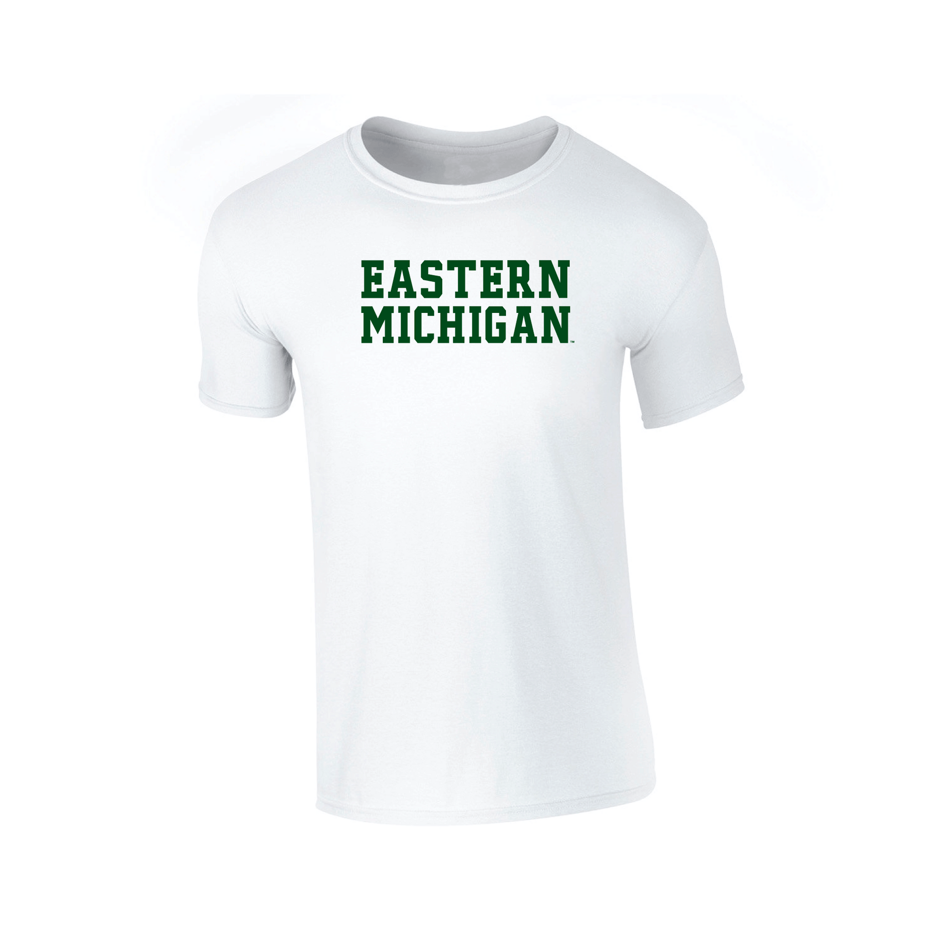 Eastern Michigan University Eagles Block Adult T-Shirt