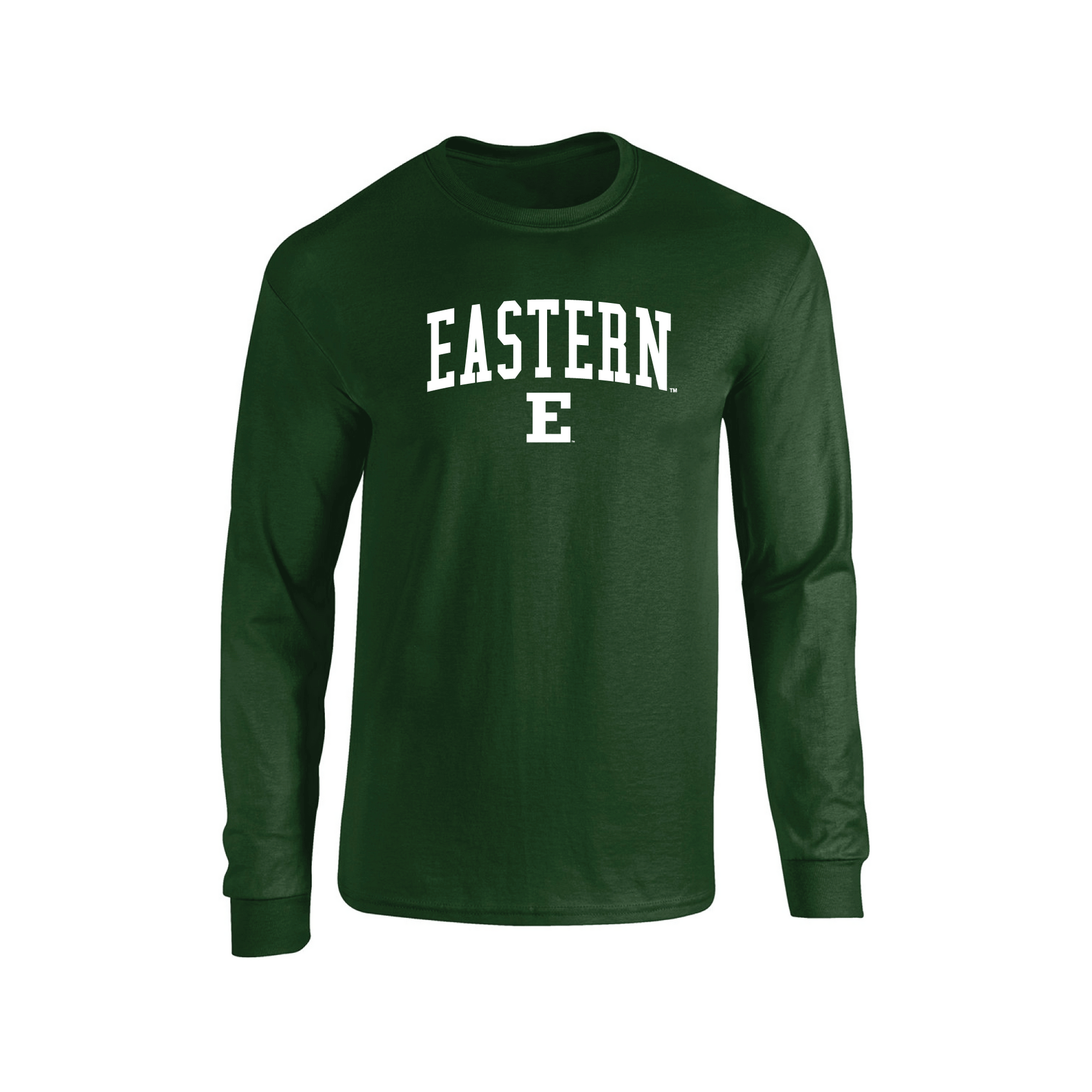Eastern Michigan University Eagles Jumbo Arch Adult Long Sleeve T-Shirt