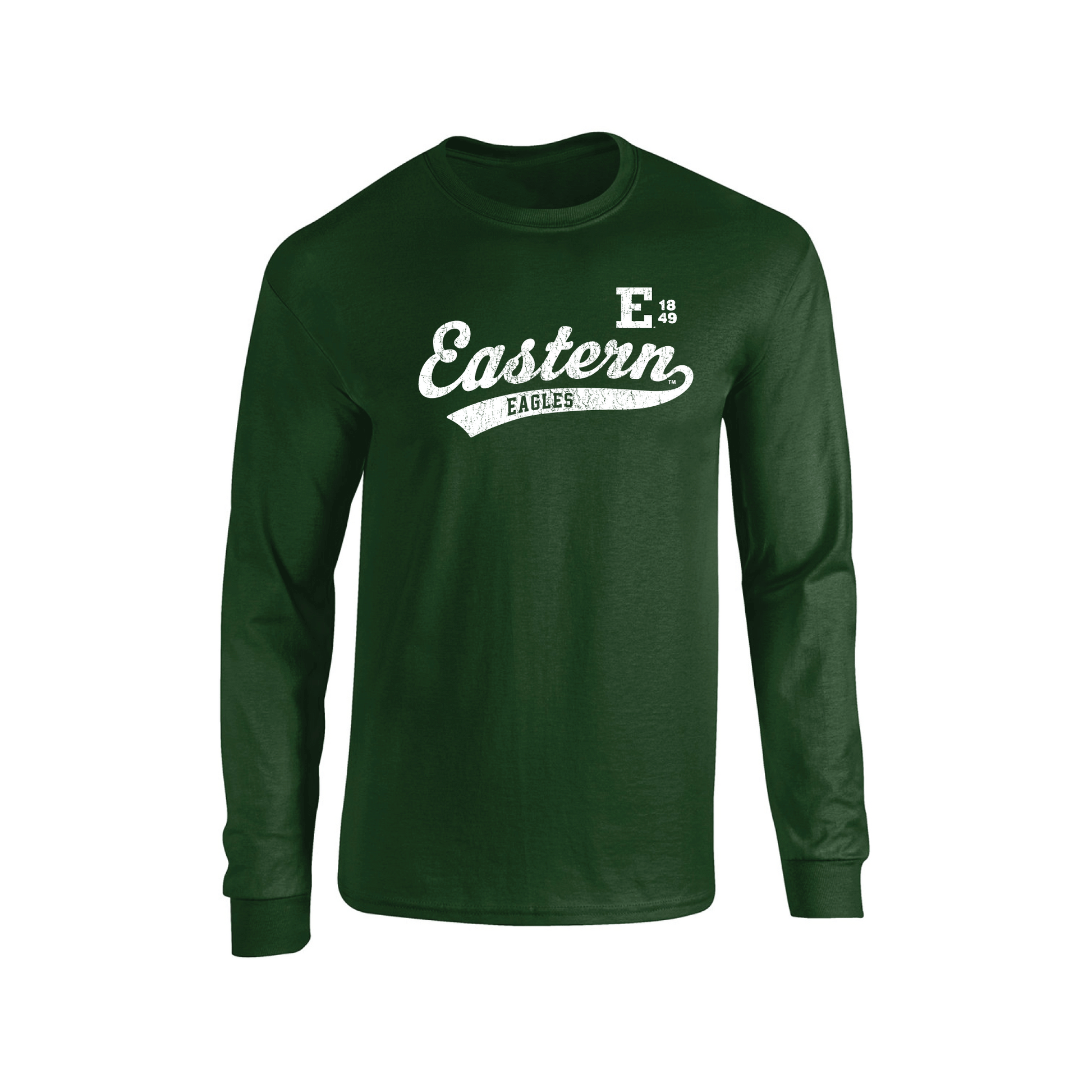 Eastern Michigan University Eagles Old School Adult Long Sleeve T-Shirt
