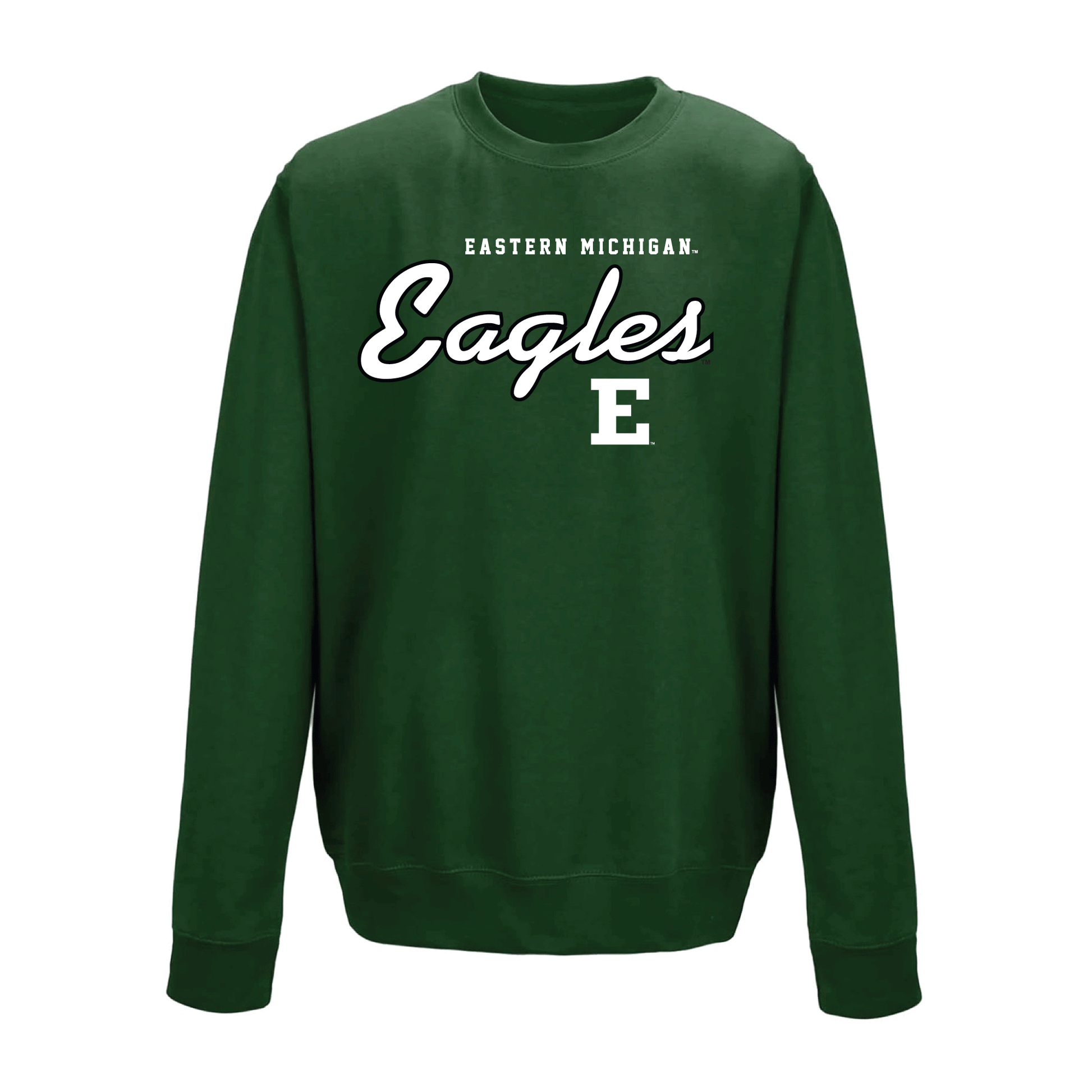 Eastern Michigan University Eagles Machine Script Crewneck Sweatshirt