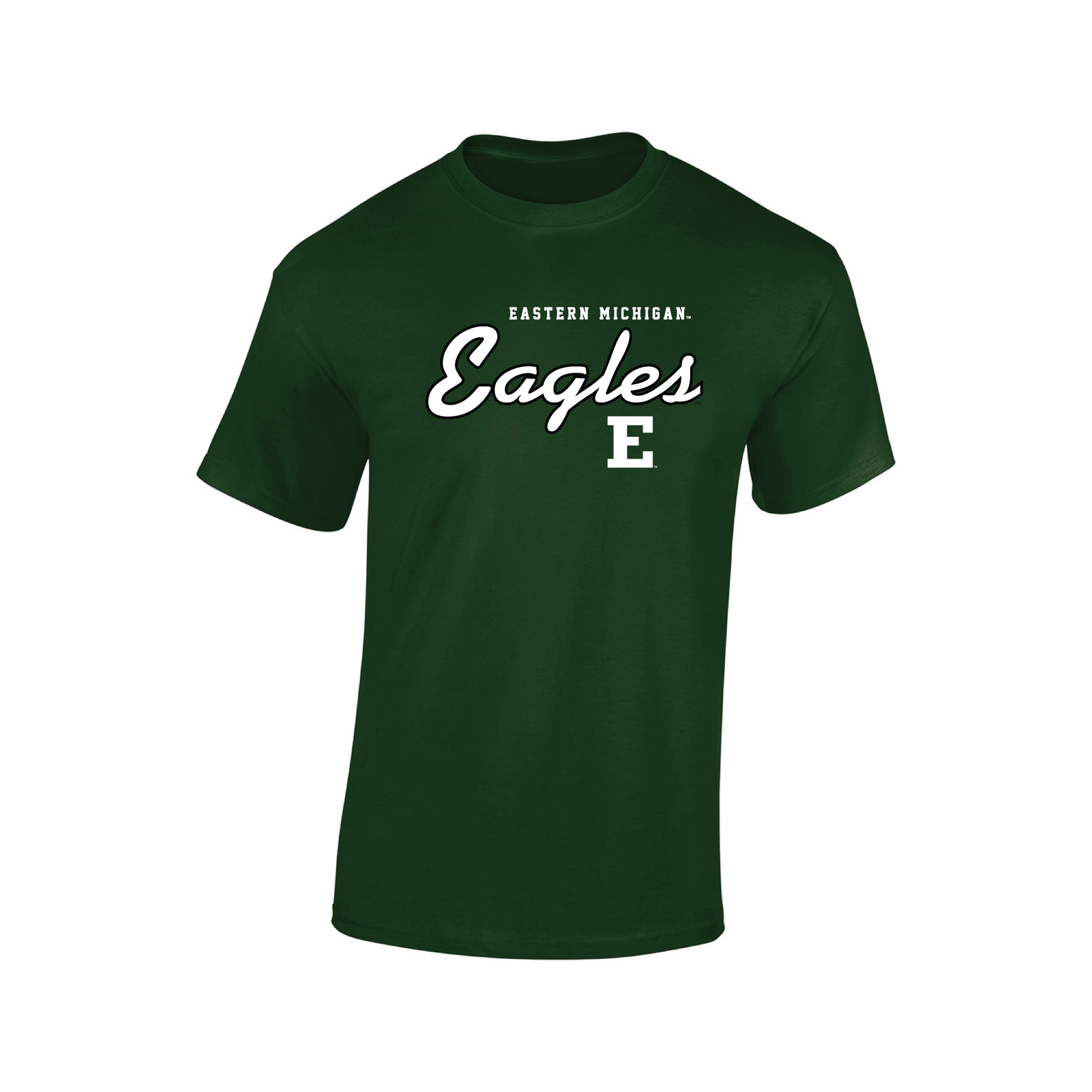 Eastern Michigan University Eagles Machine Script Adult T-Shirt